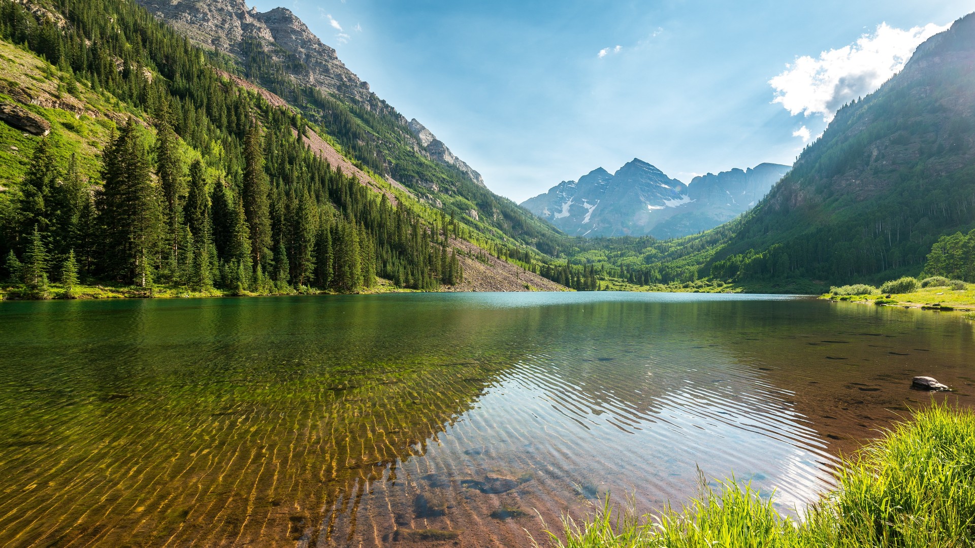 栗色钟声 风景 自然 山脉 湖泊 户外 4K高清壁纸 5120×2880