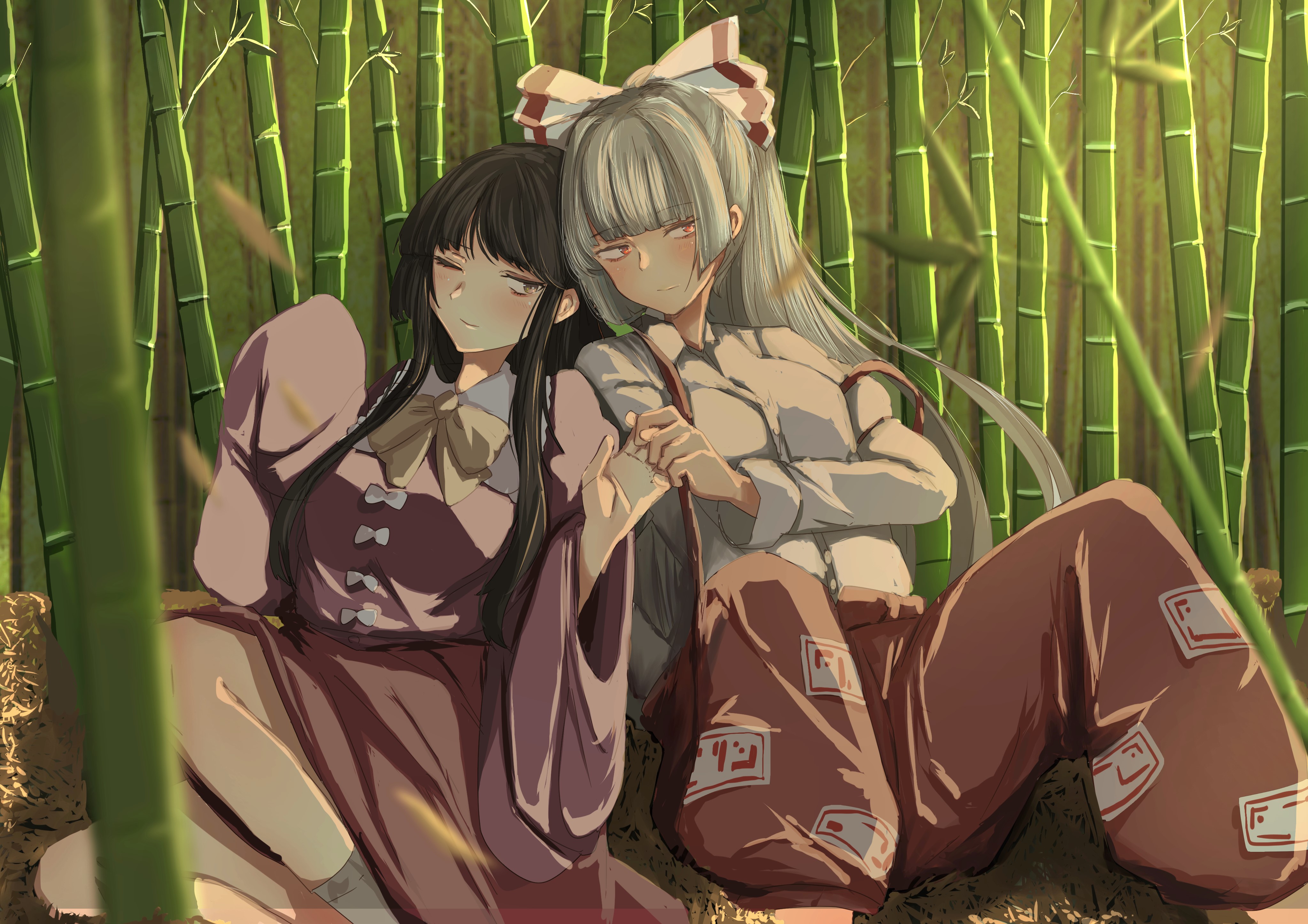 绚丽竹子 动漫女孩 壁纸 4093×2894