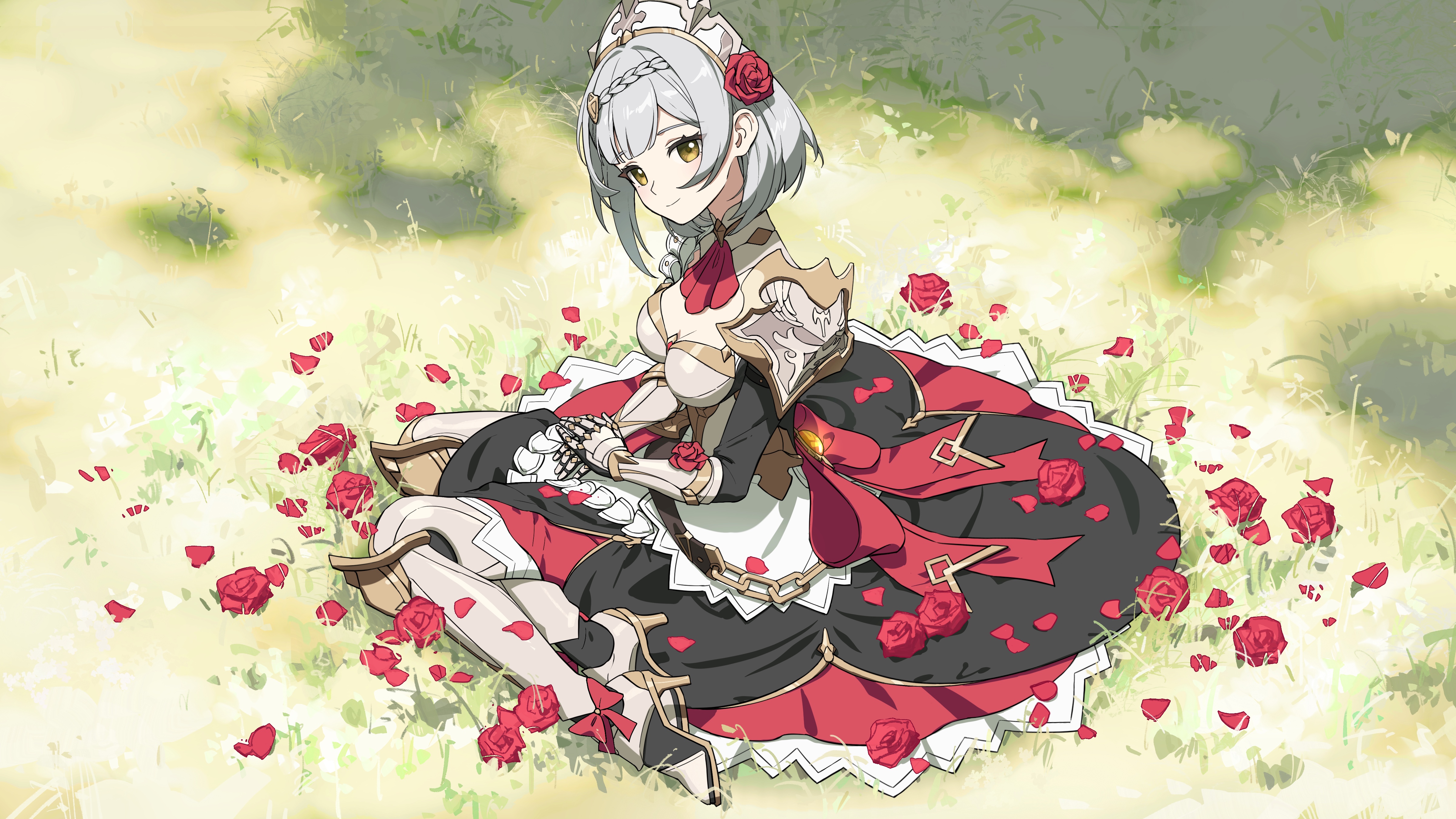 绝美诺埃尔 原神 动漫 动漫女孩 手机壁纸 4800×2700