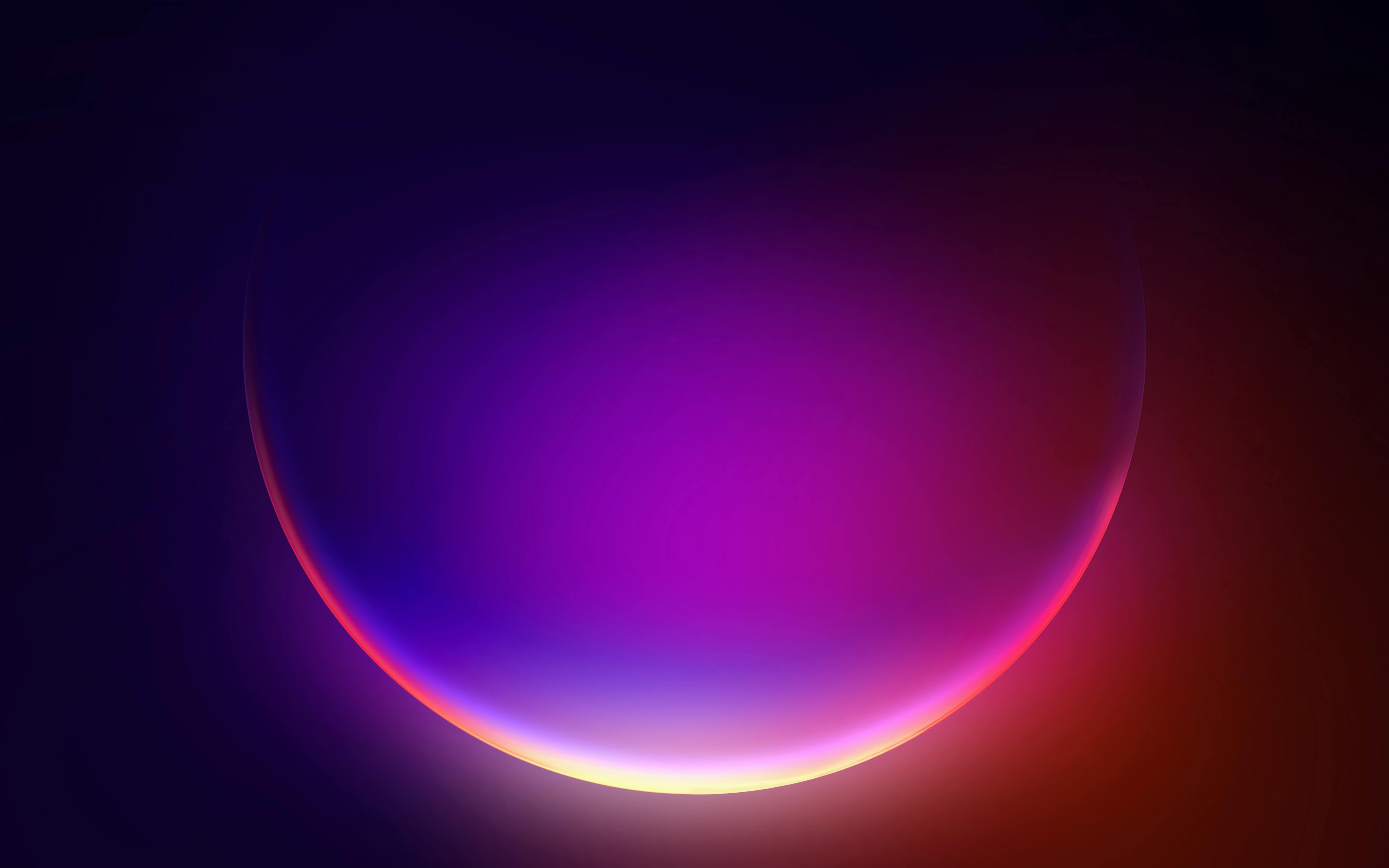 霓虹灯 极简主义 微软 壁纸 6000×3750