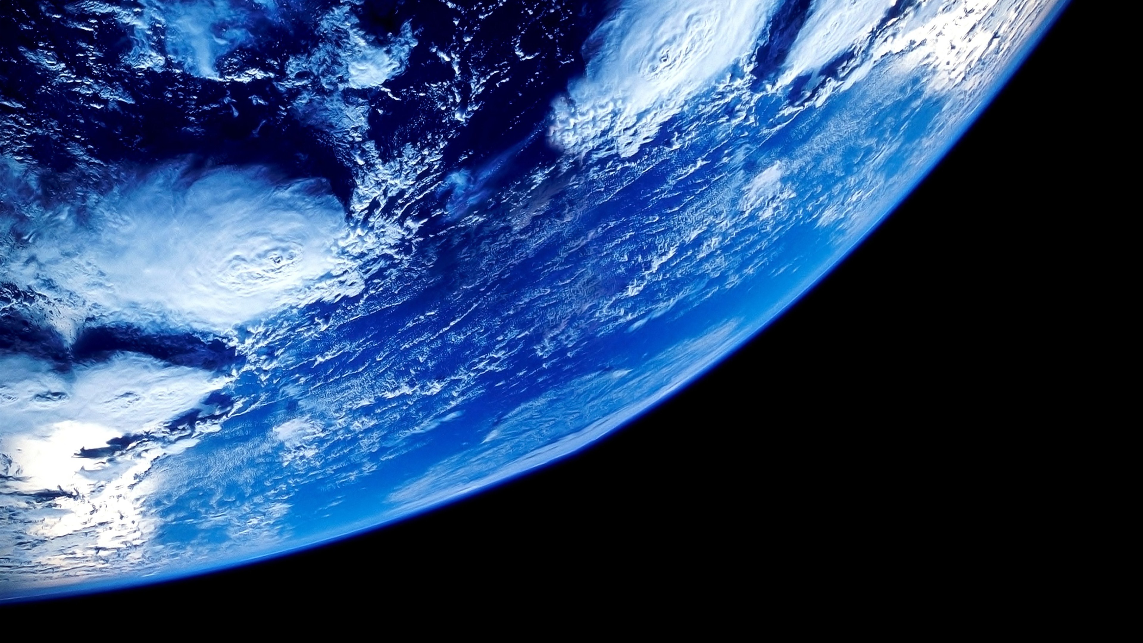 热门空间 行星 空间艺术 蓝色 大气 地球 太空 高清壁纸 3840×2160