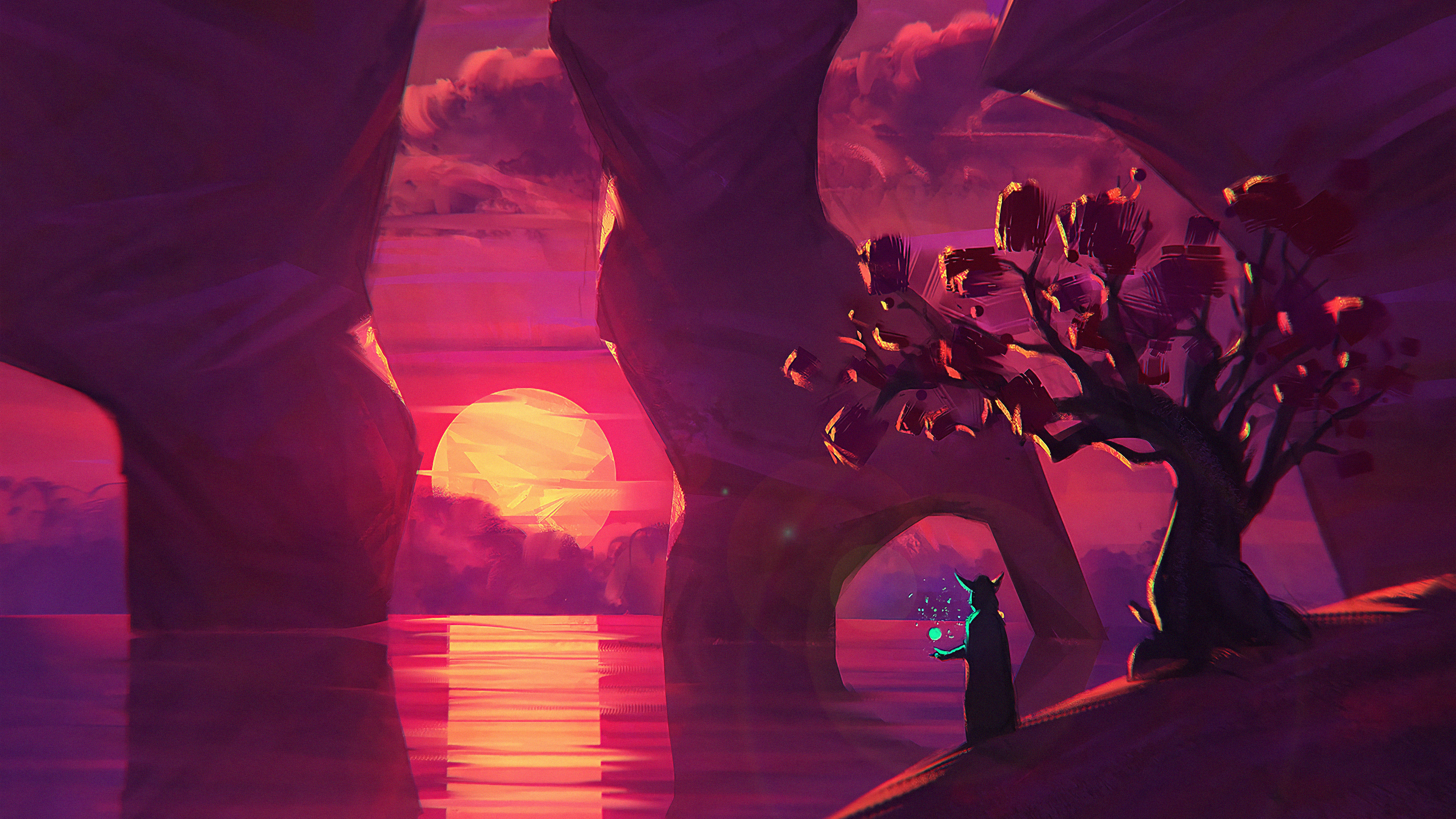AI艺术 插图 图片 素描 数字绘画 自然 风景 概念艺术 壁纸 3840×2160