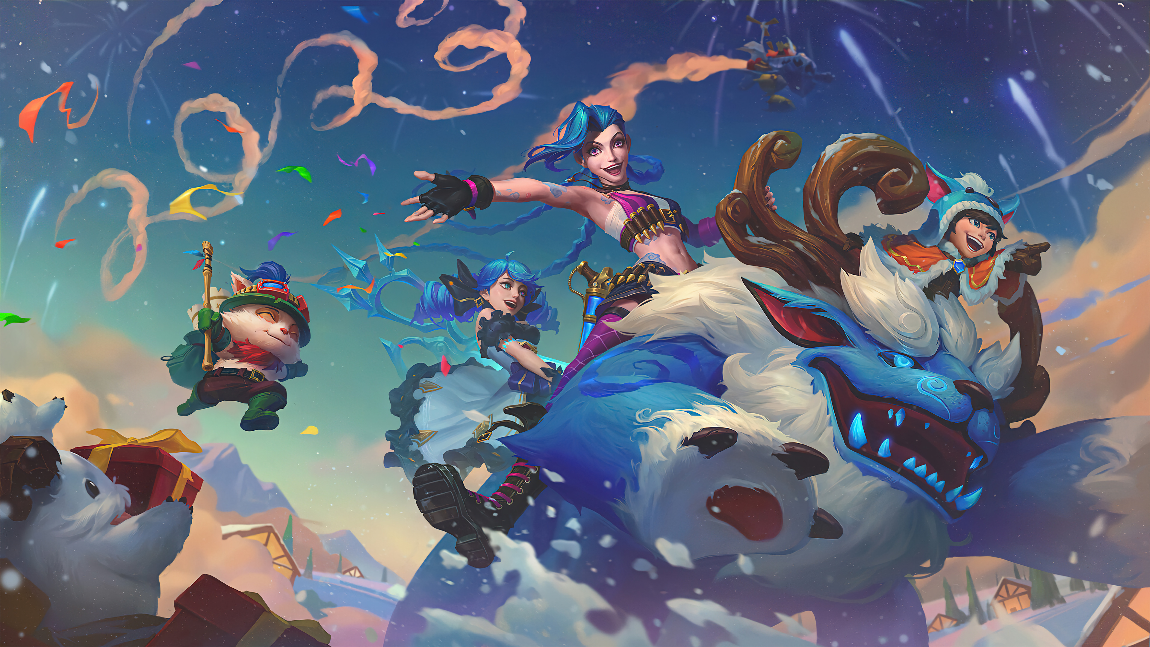绝美英雄联盟 电子游戏 AI艺术 新年 壁纸 3840×2160