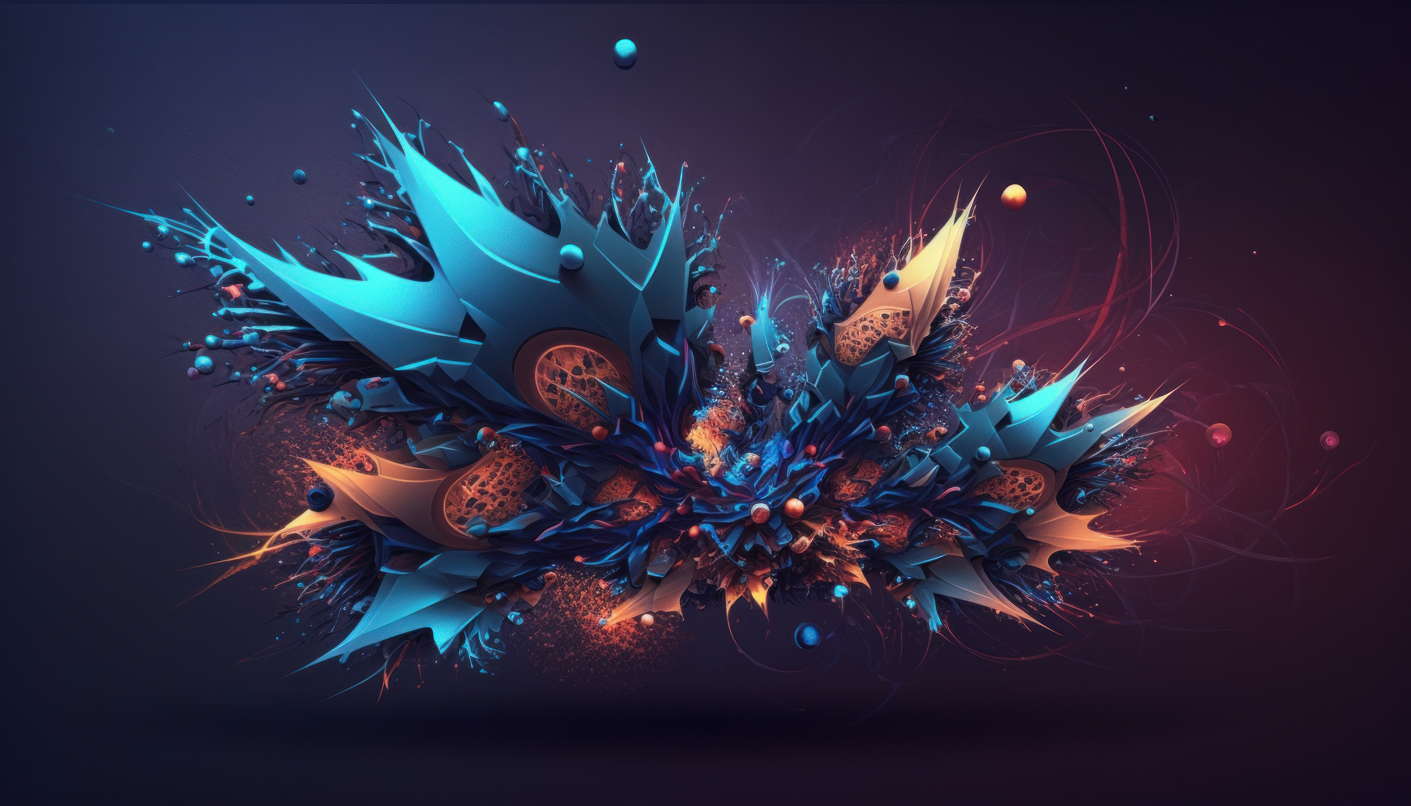 超清艺术 五颜六色 抽象 插图 极简主义 简单的背景 桌面壁纸 4579×2616