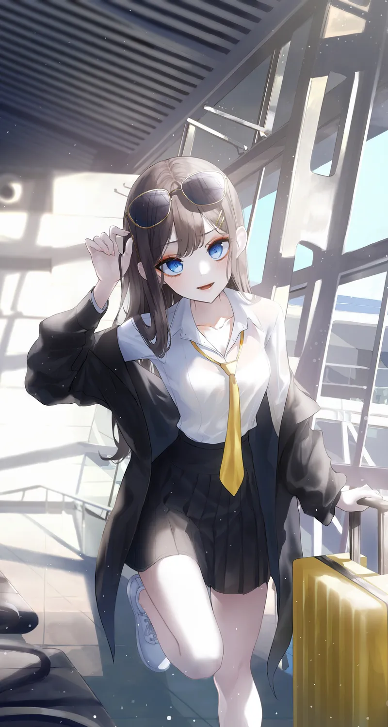 精选动漫 动漫女孩 太阳镜 手机 壁纸 4462×7851