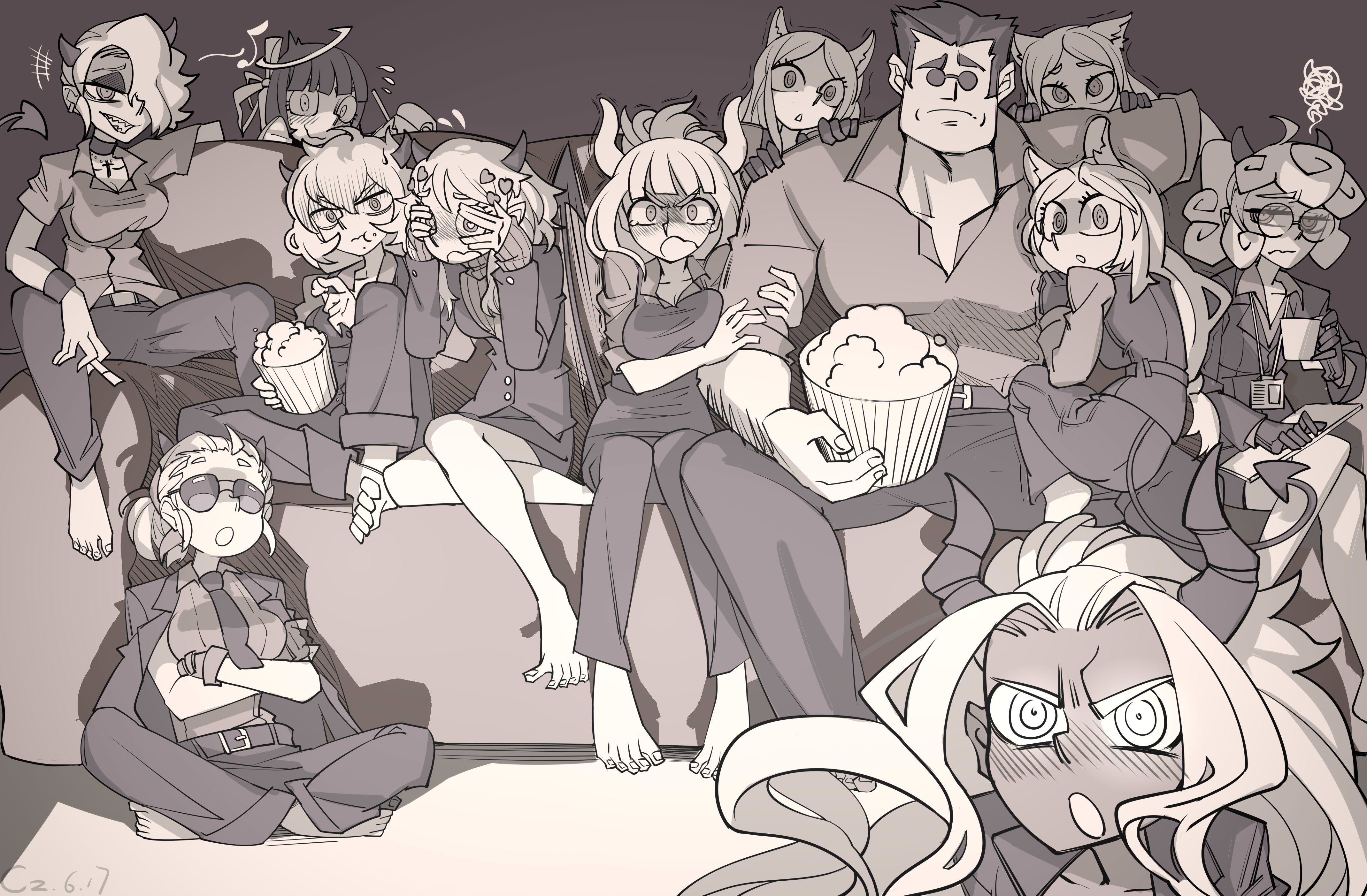 绚丽恶魔女孩 海尔塔克 动漫 动漫女孩 角 灰色 壁纸 4279×2806