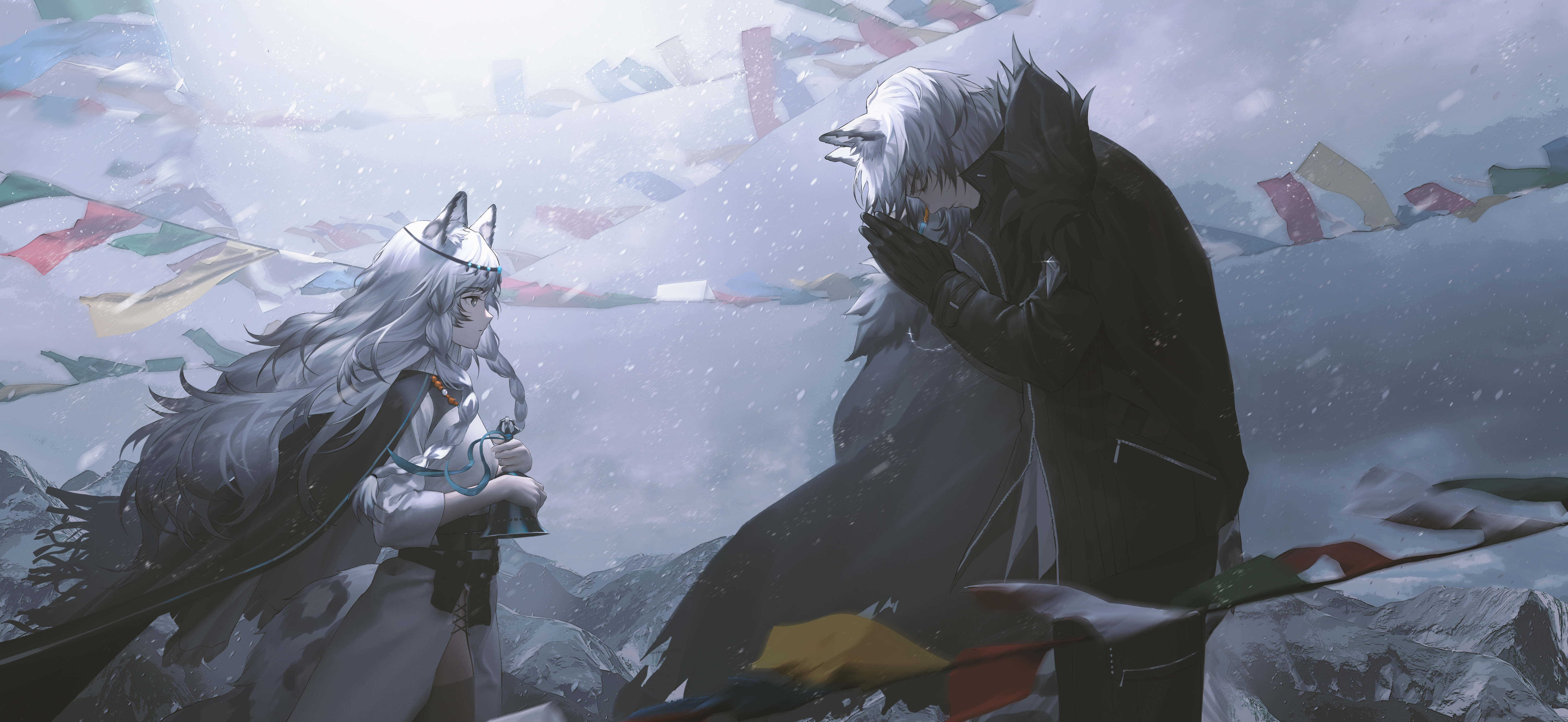 唯美动漫 动漫女孩 明日方舟 壁纸 6000×2764
