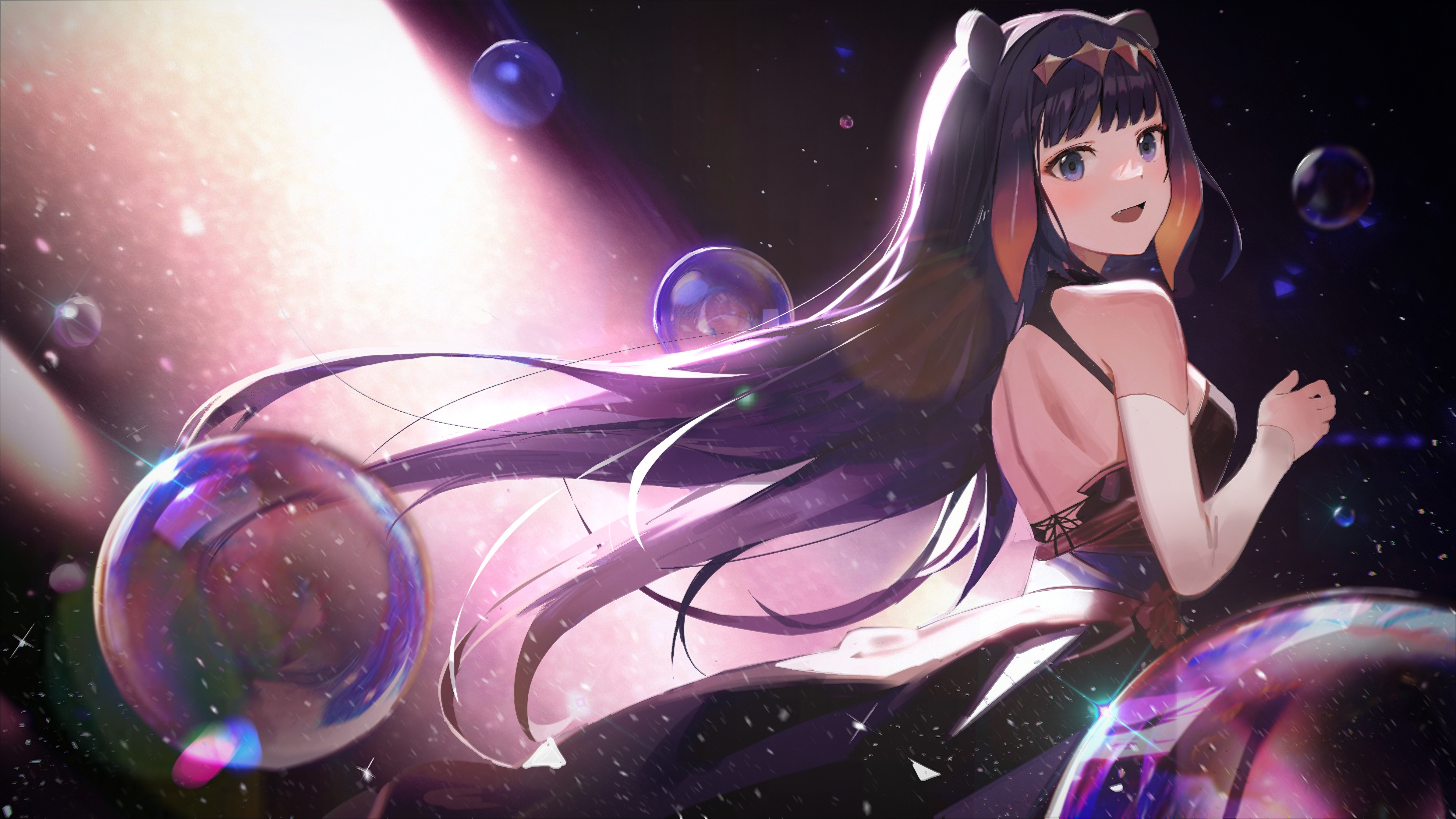 虚拟 妮诺美 泡泡 动漫女孩 壁纸 4779×2688
