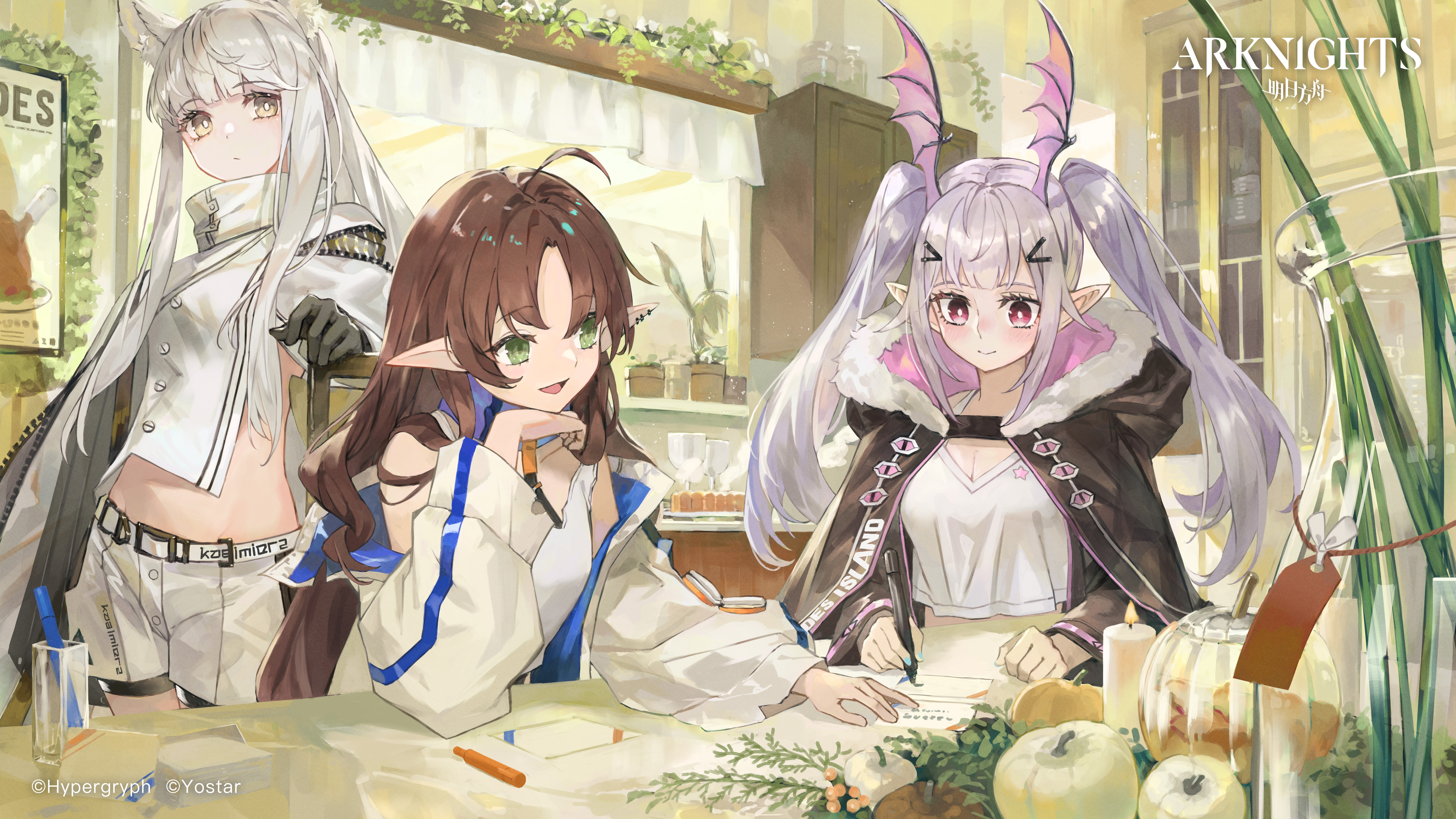 热门动漫 动漫女孩 AI艺术 明日方舟 白金 高清壁纸 6222×3500