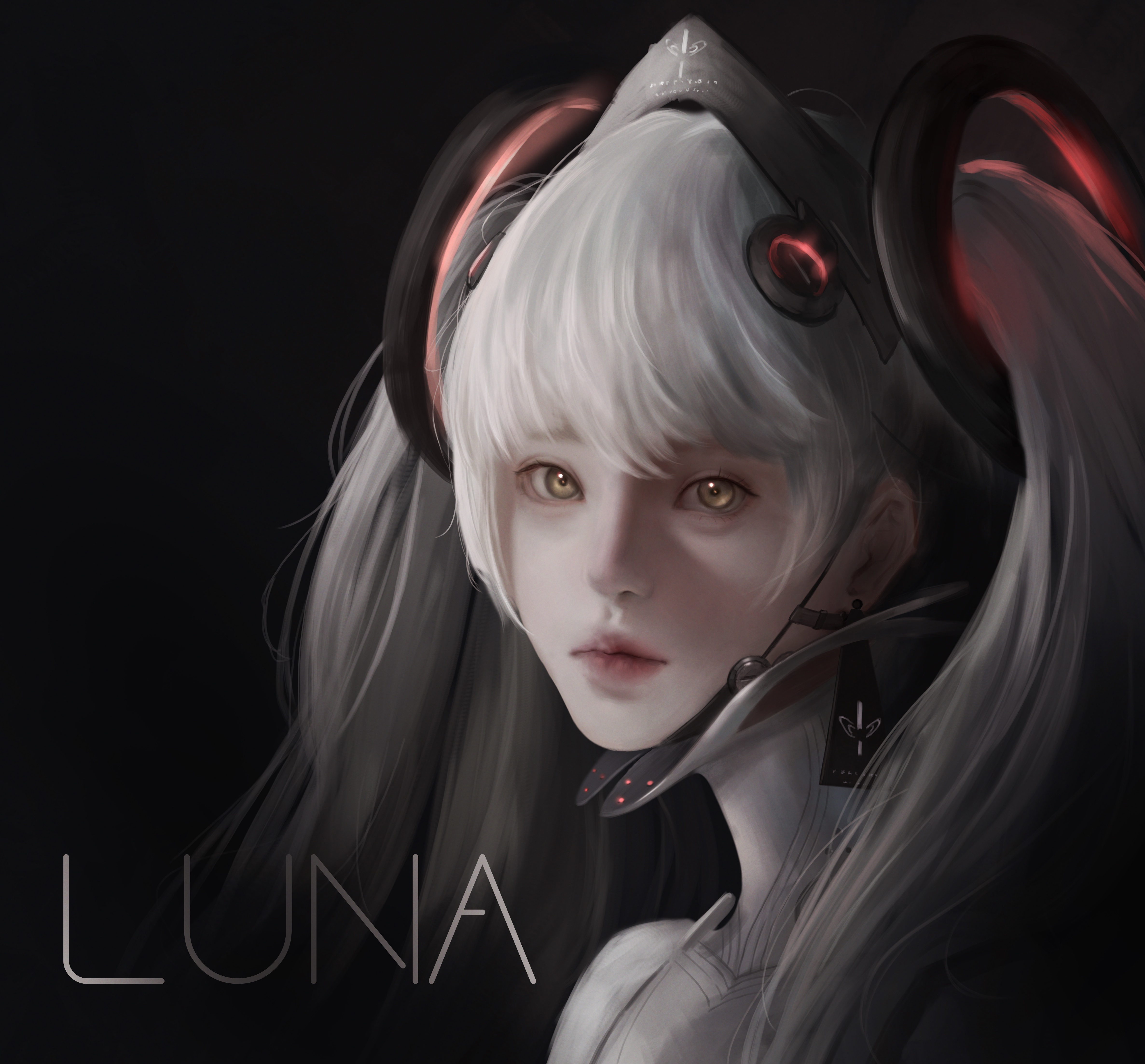 热门幻想女孩 女人 公园 白发 插图 AI艺术 素描 高清壁纸 4746×4409