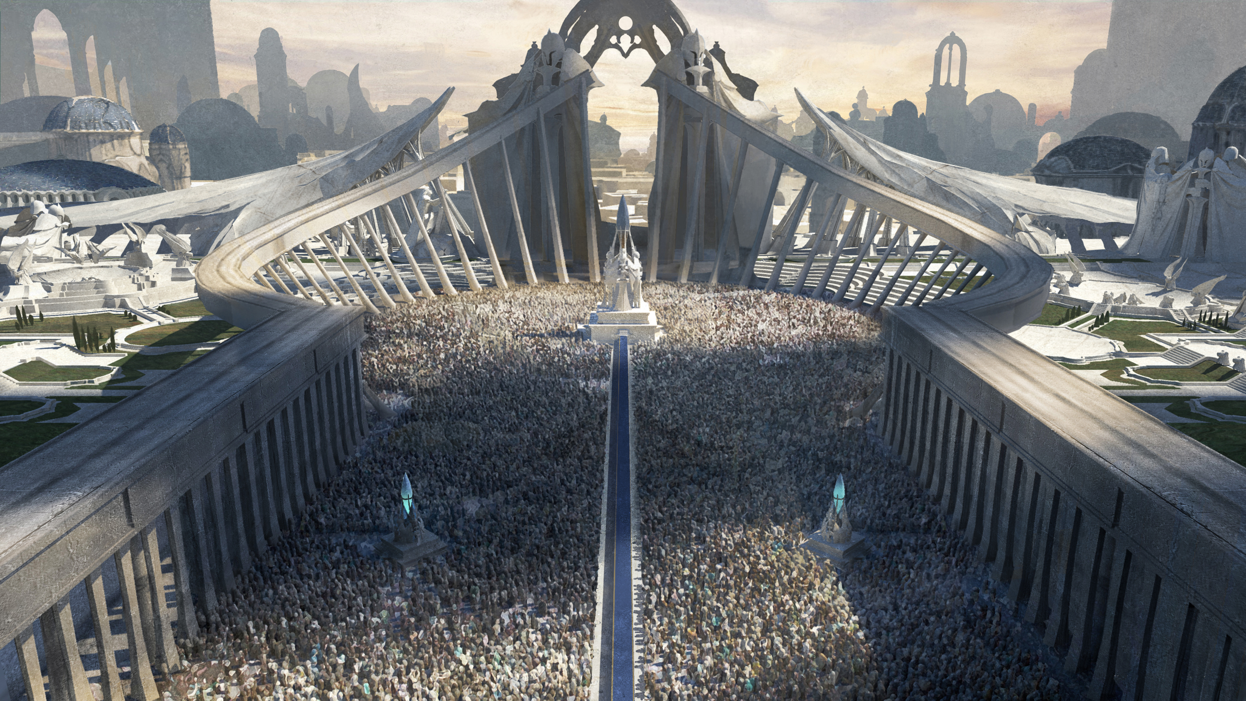 高清英雄联盟 游戏 场景 广场 中心 壁纸 4000×2250