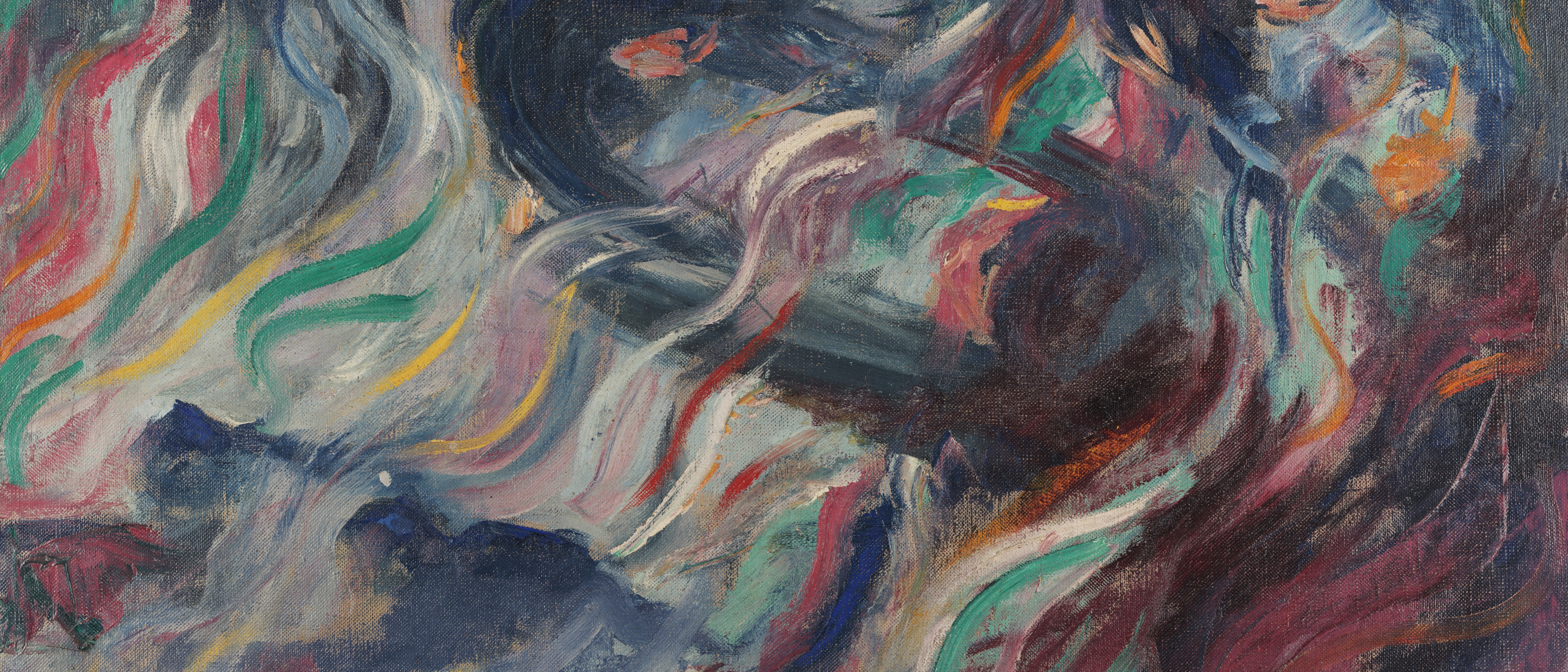 经典绘画 油画 帆布 抽象 无水印壁纸 5505×2359