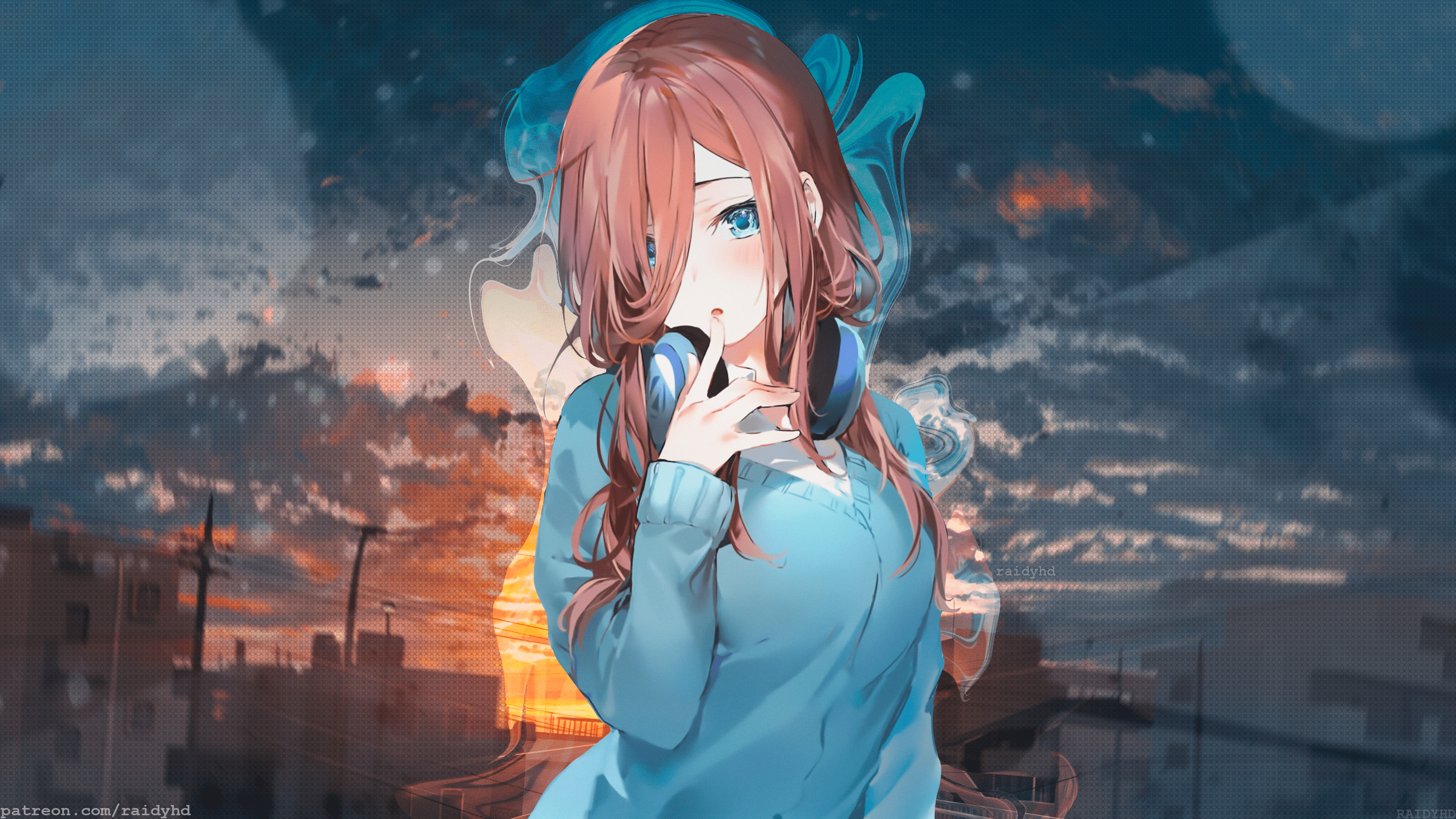绝美动漫 女孩 画中画 高清壁纸 3840×2160