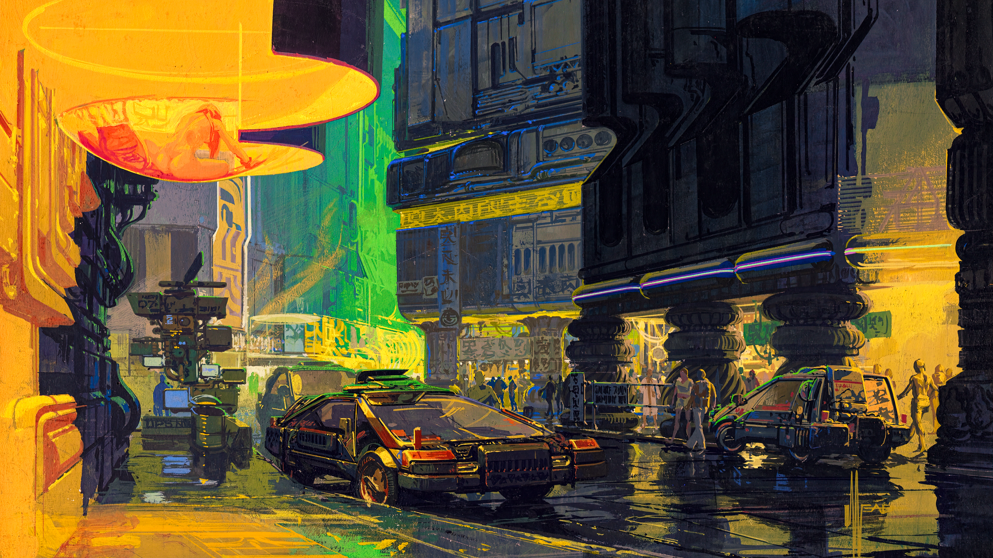精选银翼 杀手 反乌托邦 街头 绘画 壁纸 3840×2160