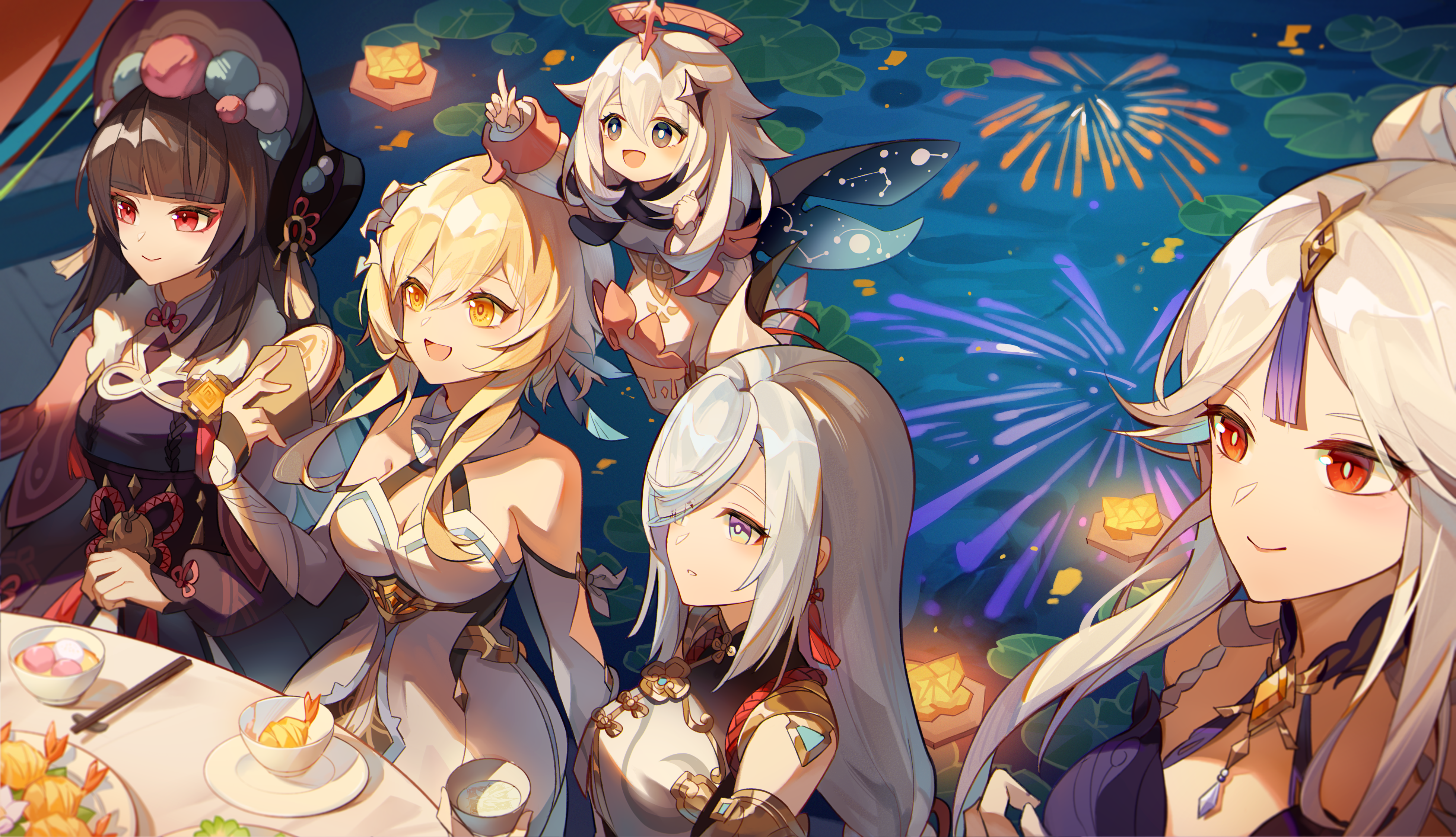 绚丽原神 宁光 动漫 女孩 手机壁纸 3910×2250