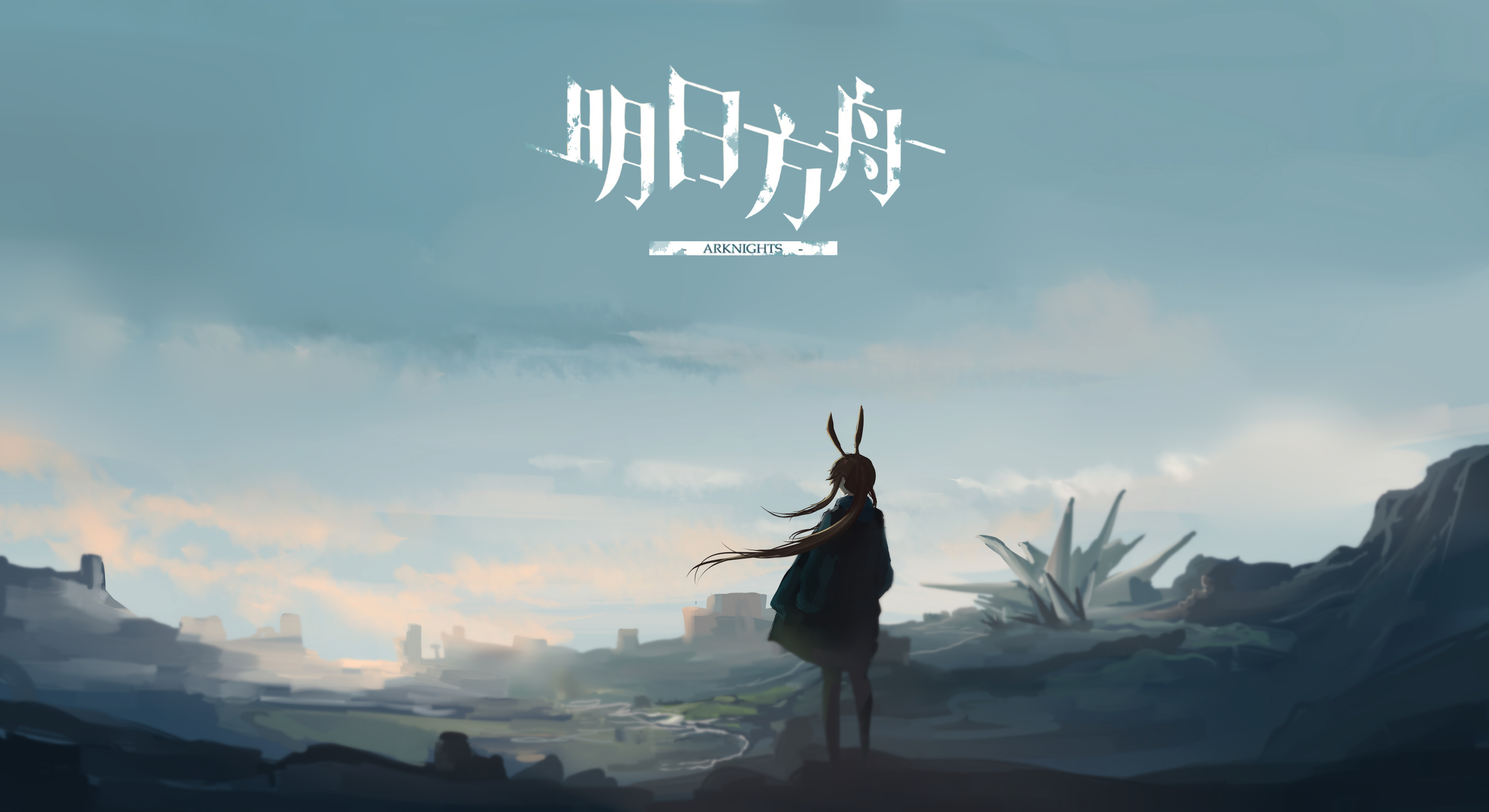 唯美明星 动漫 女孩 AI艺术 肖像 明日方舟 桌面壁纸 5500×3000