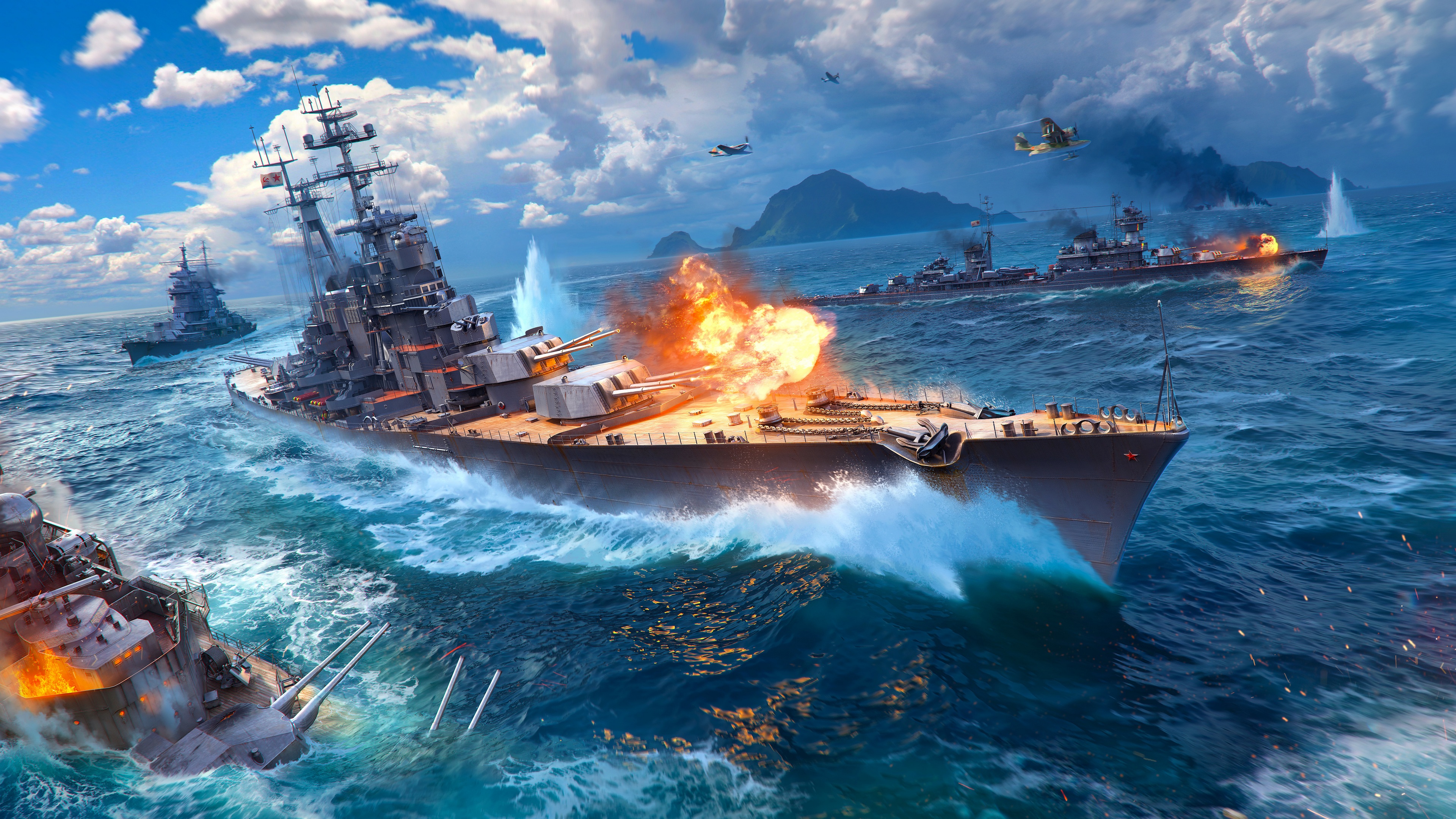军舰 世界 海洋 战舰 电子游戏 舰船 海战 壁纸 3840×2160