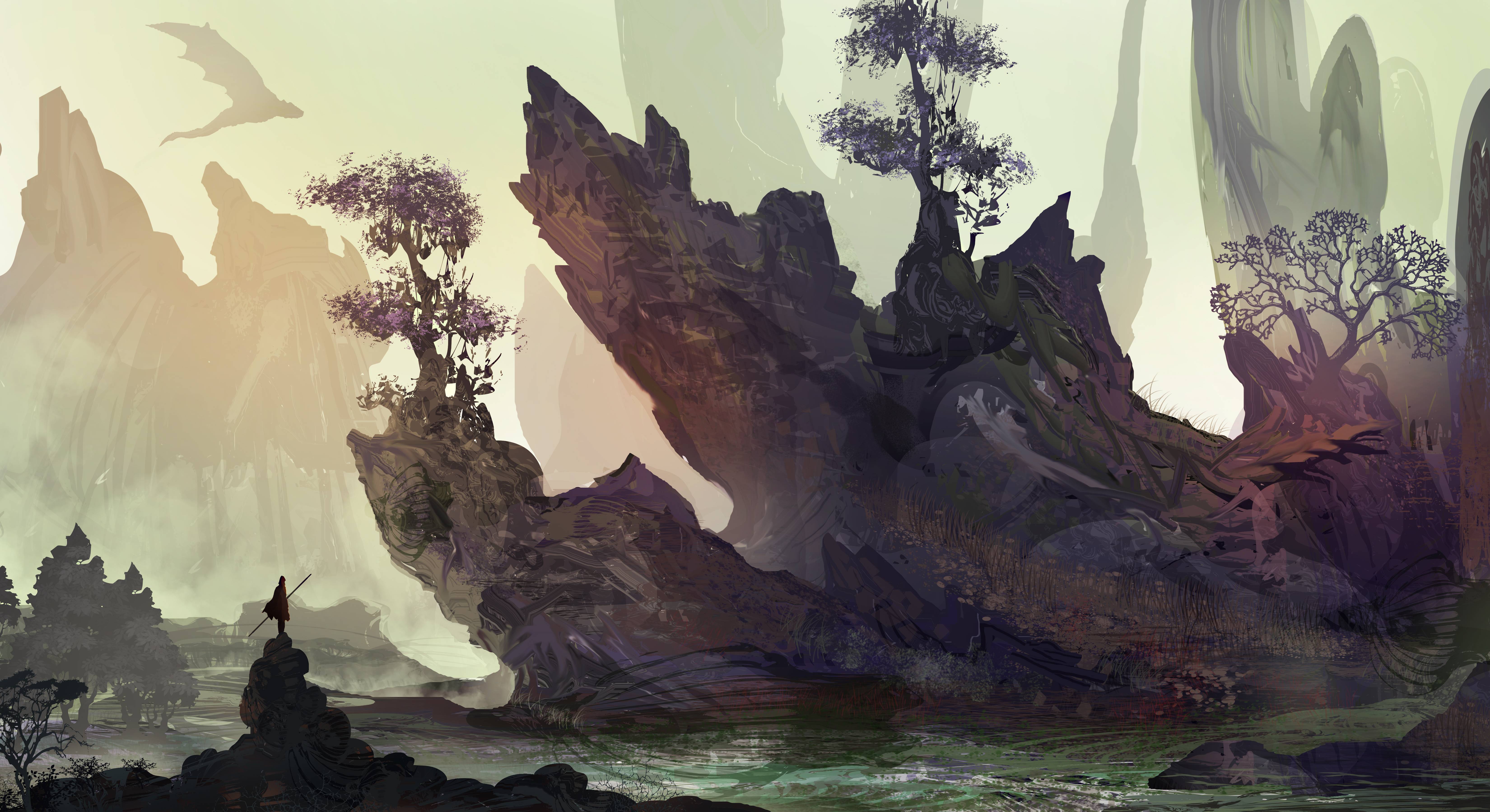 奇幻艺术 AI艺术 龙 4K高清壁纸 6600×3600