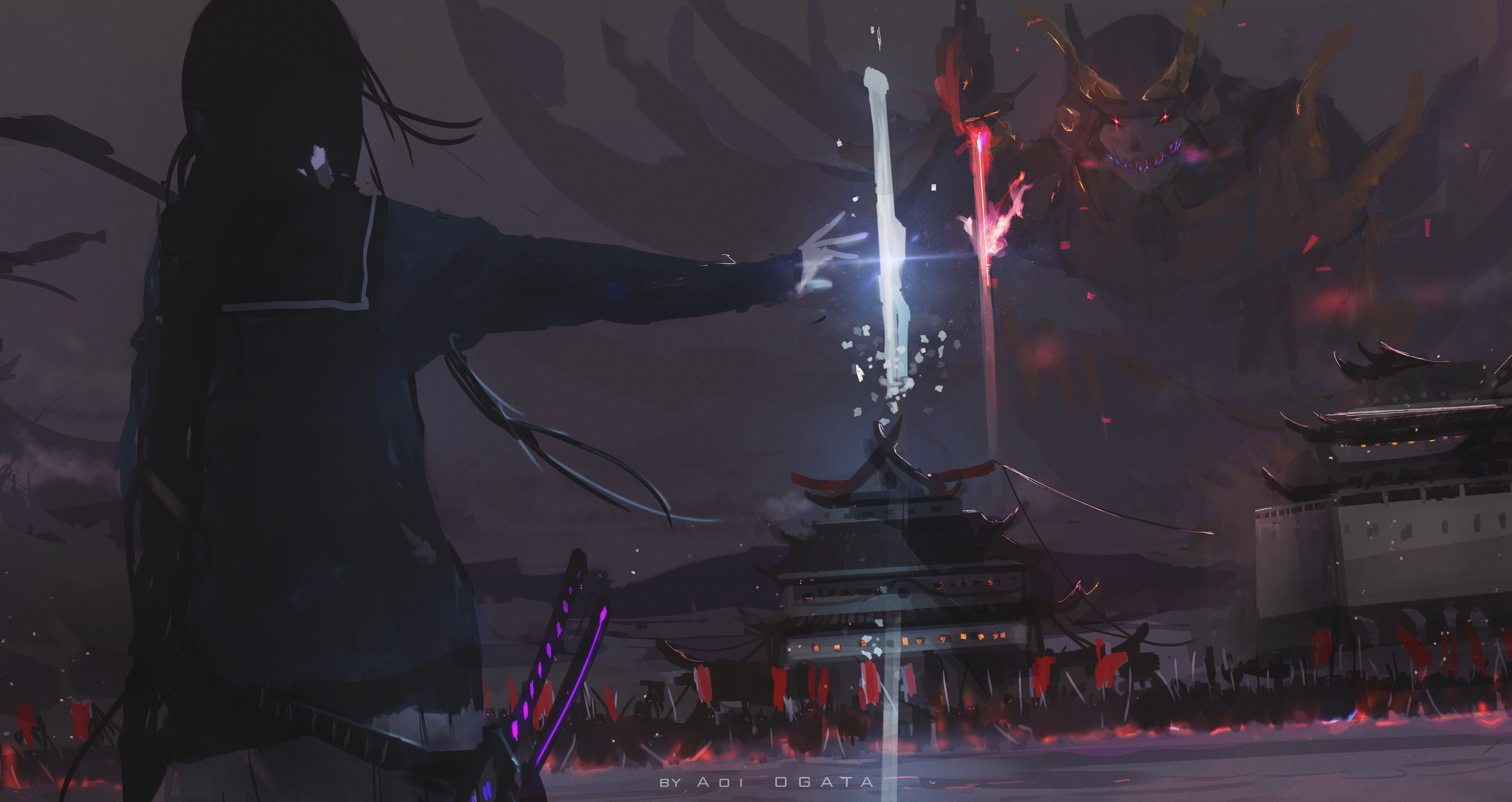 绪方 武士 4K壁纸 5600×2971