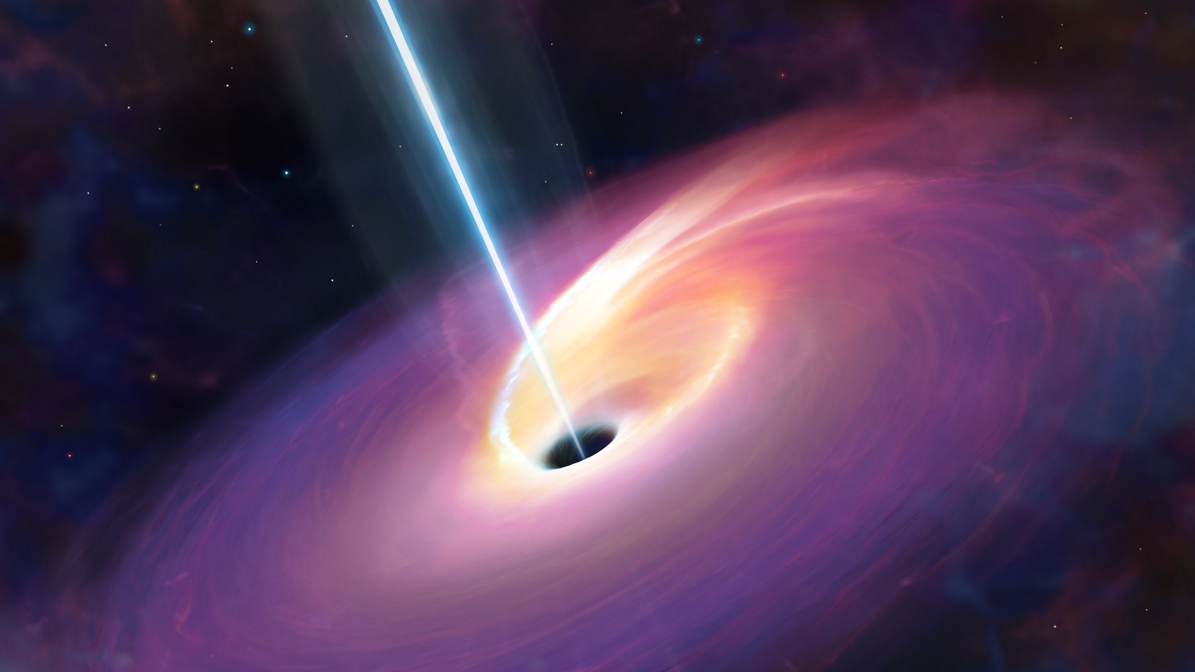 超清黑洞 空间 伽利 宇宙 黑暗 空间艺术 AI艺术 壁纸 3840×2160
