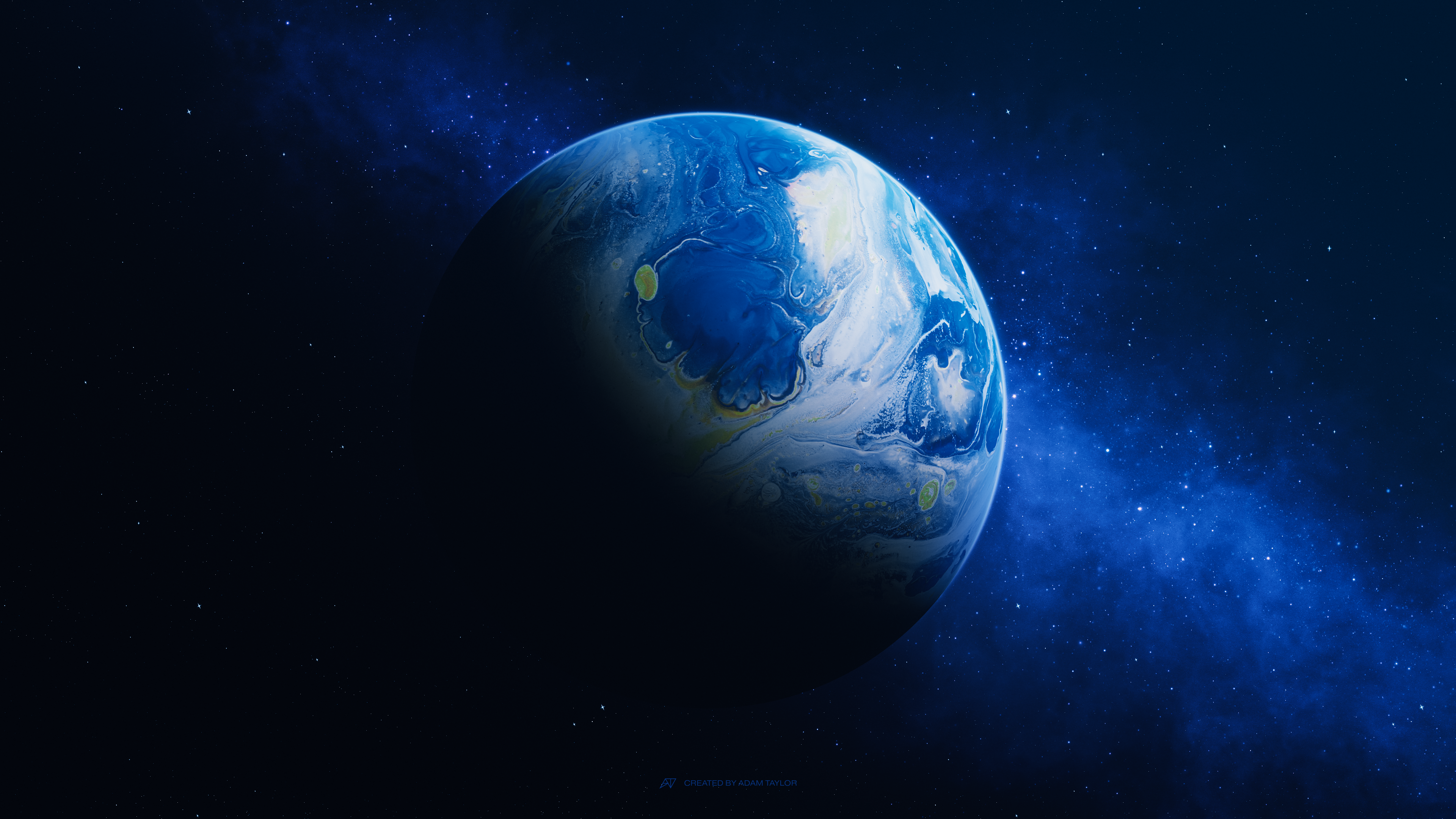 热门AI艺术 插图 空间 视界 行星 伽利 空间艺术 恒星 壁纸 3840×2160