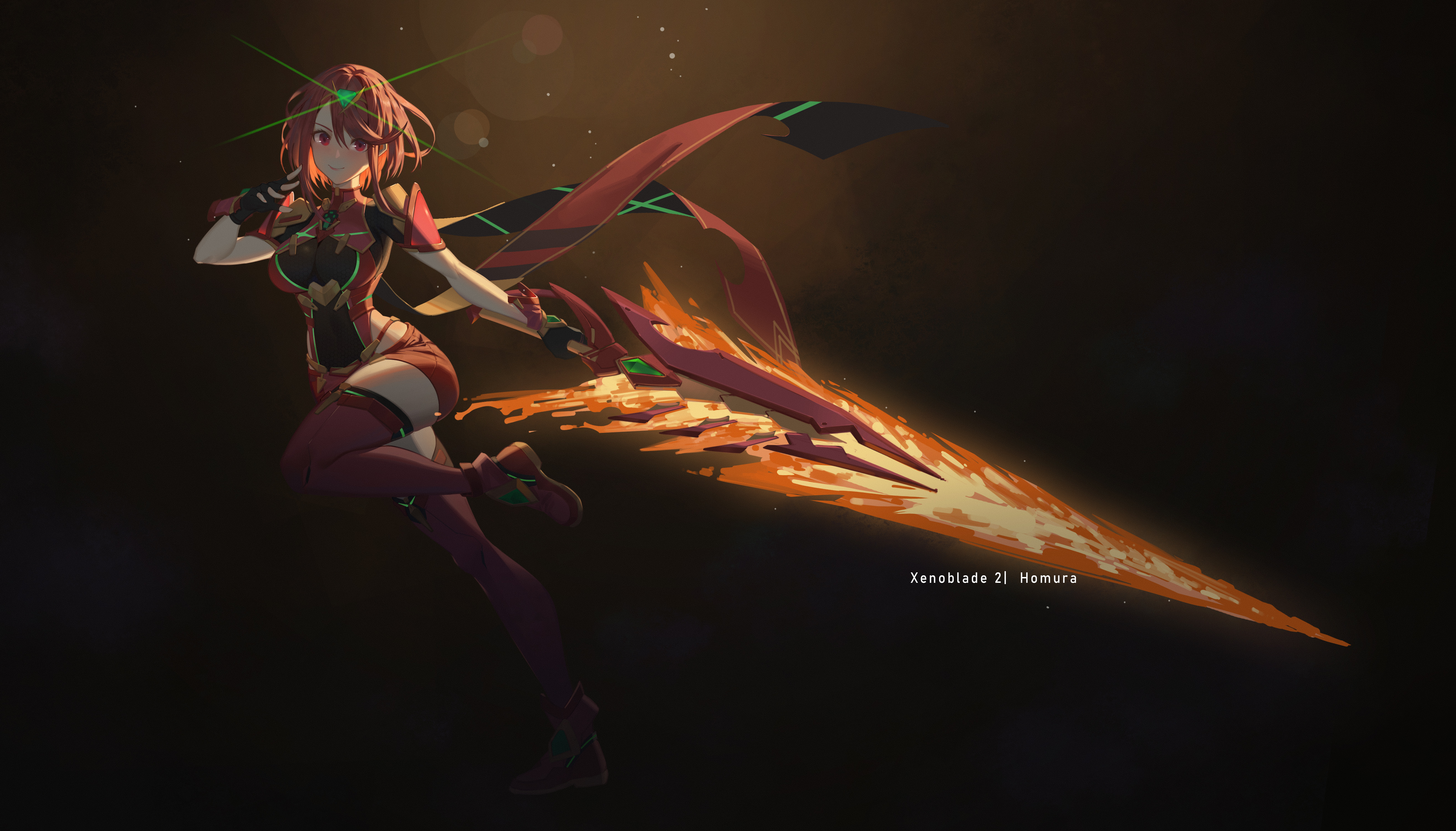 奇幻女孩 红眼 女人 女孩 剑 动漫 奇幻艺术 游戏CG 4K高清壁纸 5253×3000