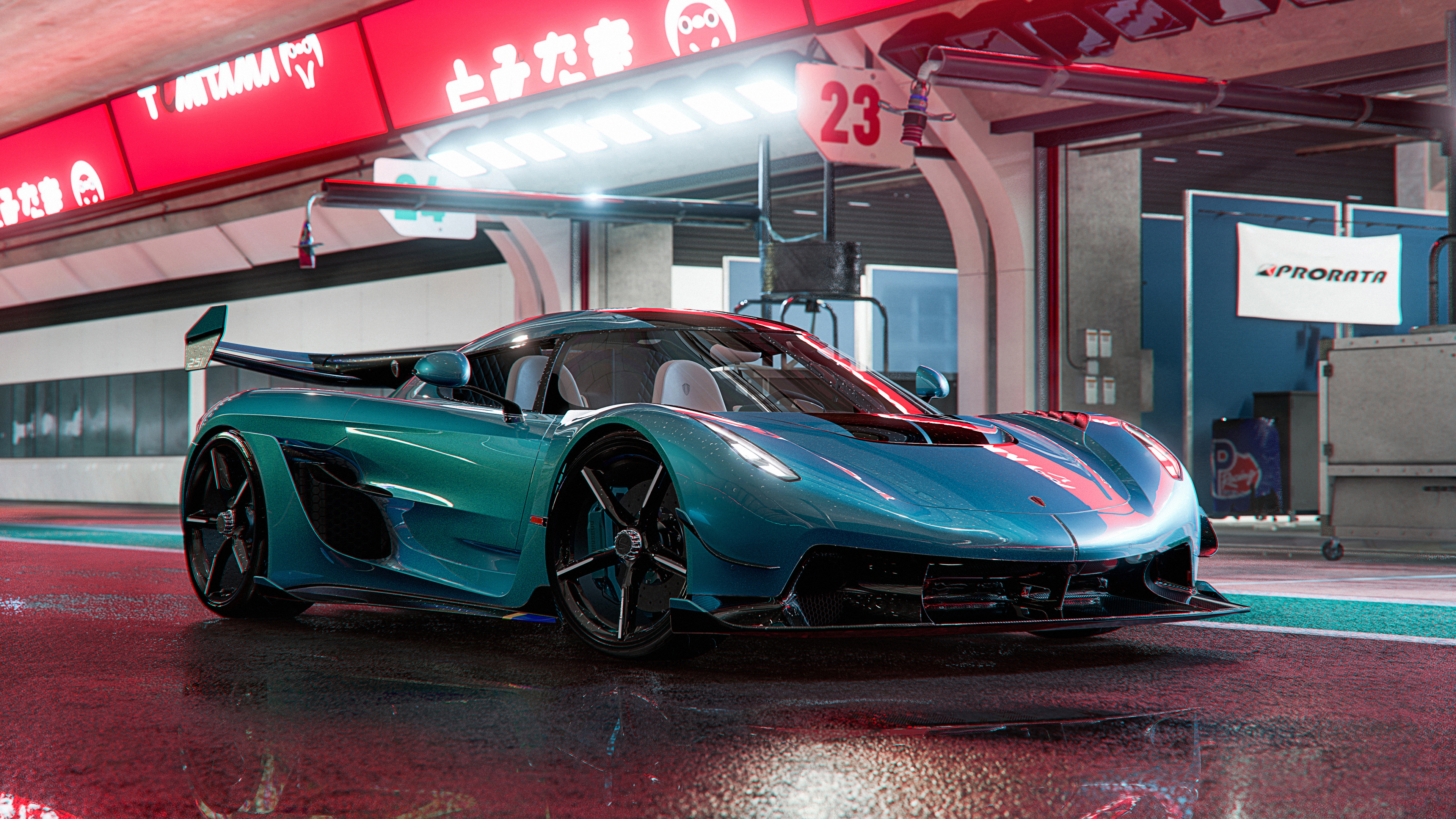 唯美赛车运动 汽车 工作室 游戏 游戏CG 赛车 4K壁纸 3840×2160
