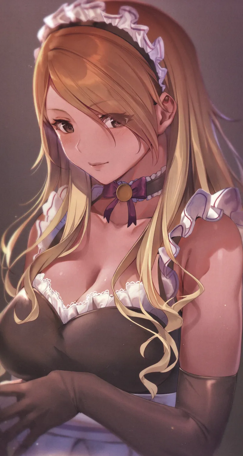 绝美金发 动漫 女孩 灰姑娘 星光舞台 闪亮 色彩 手套 女佣 服装 手机 壁纸 4085×5985