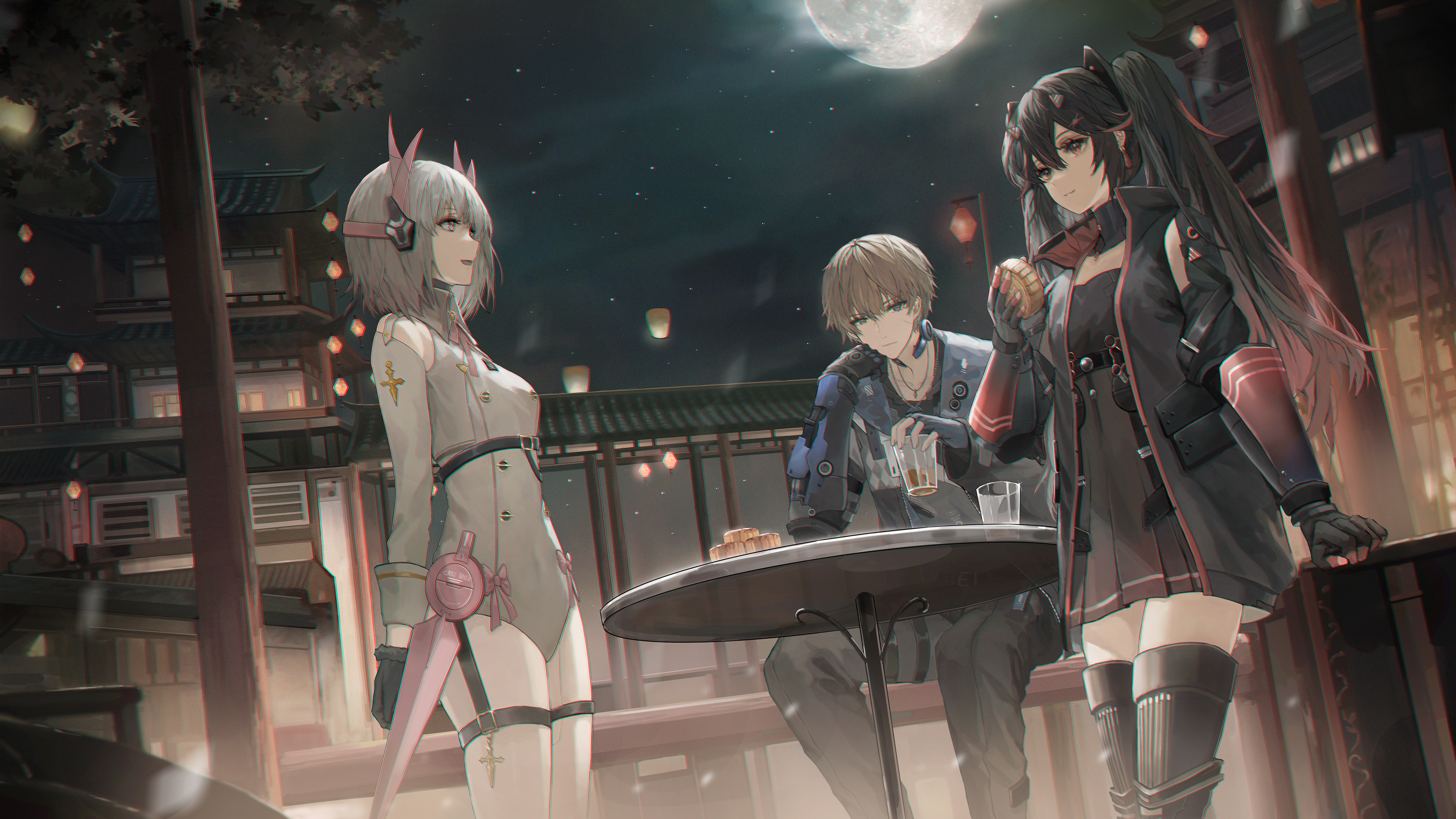疯狂 动漫 女孩 惩罚 灰色乌鸦 男孩 4K高清壁纸 4352×2448