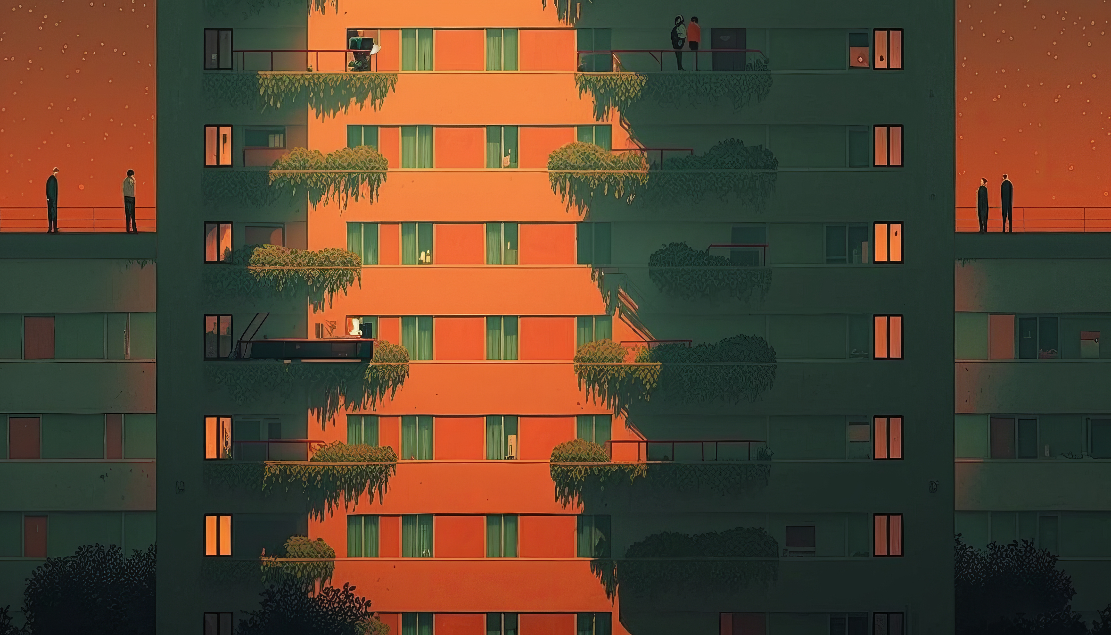 绚丽艺术 建筑 蔬菜 高清壁纸 4579×2616
