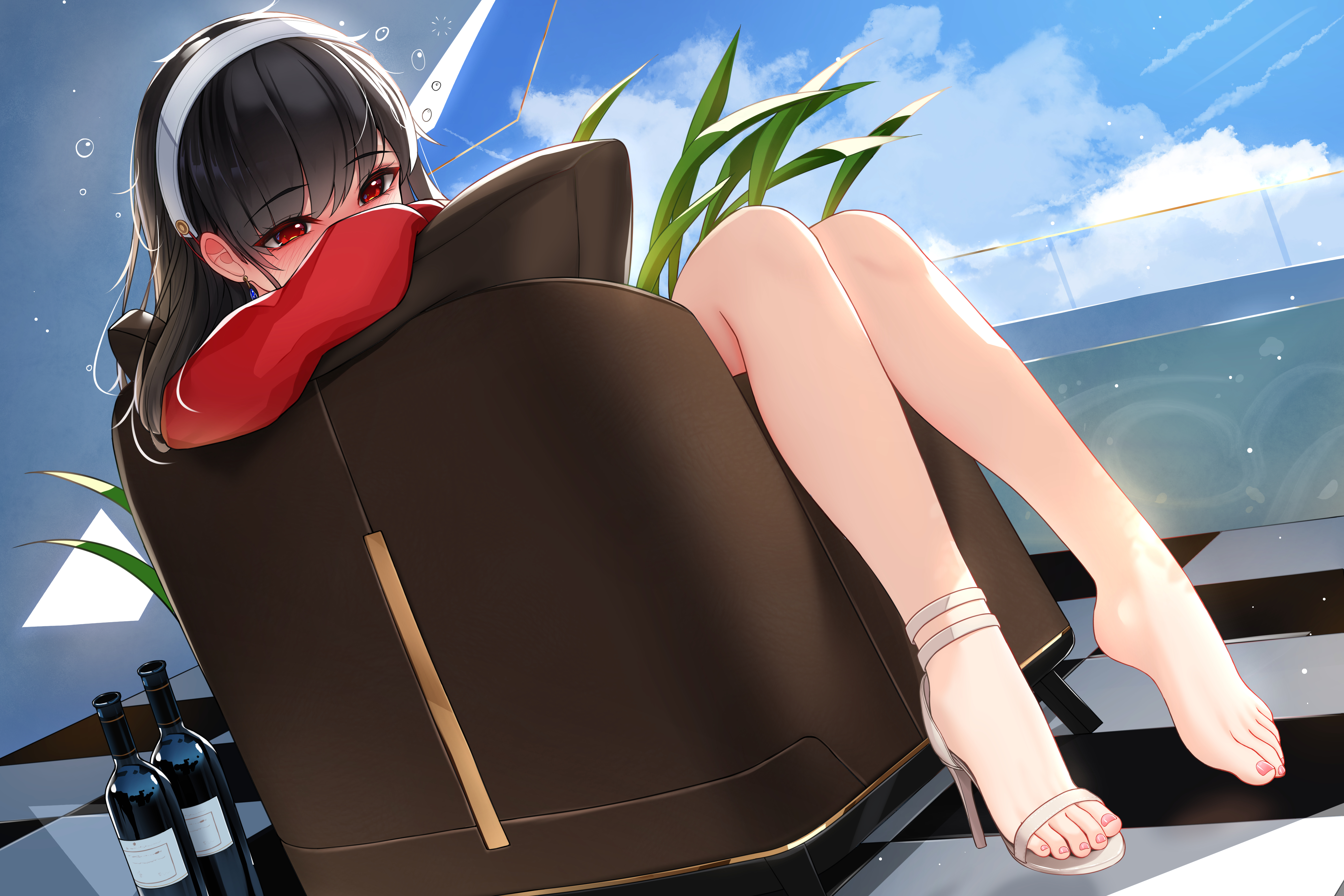精选红眼 动漫 女孩 间谍过家家 格子 桌面壁纸 6000×4000
