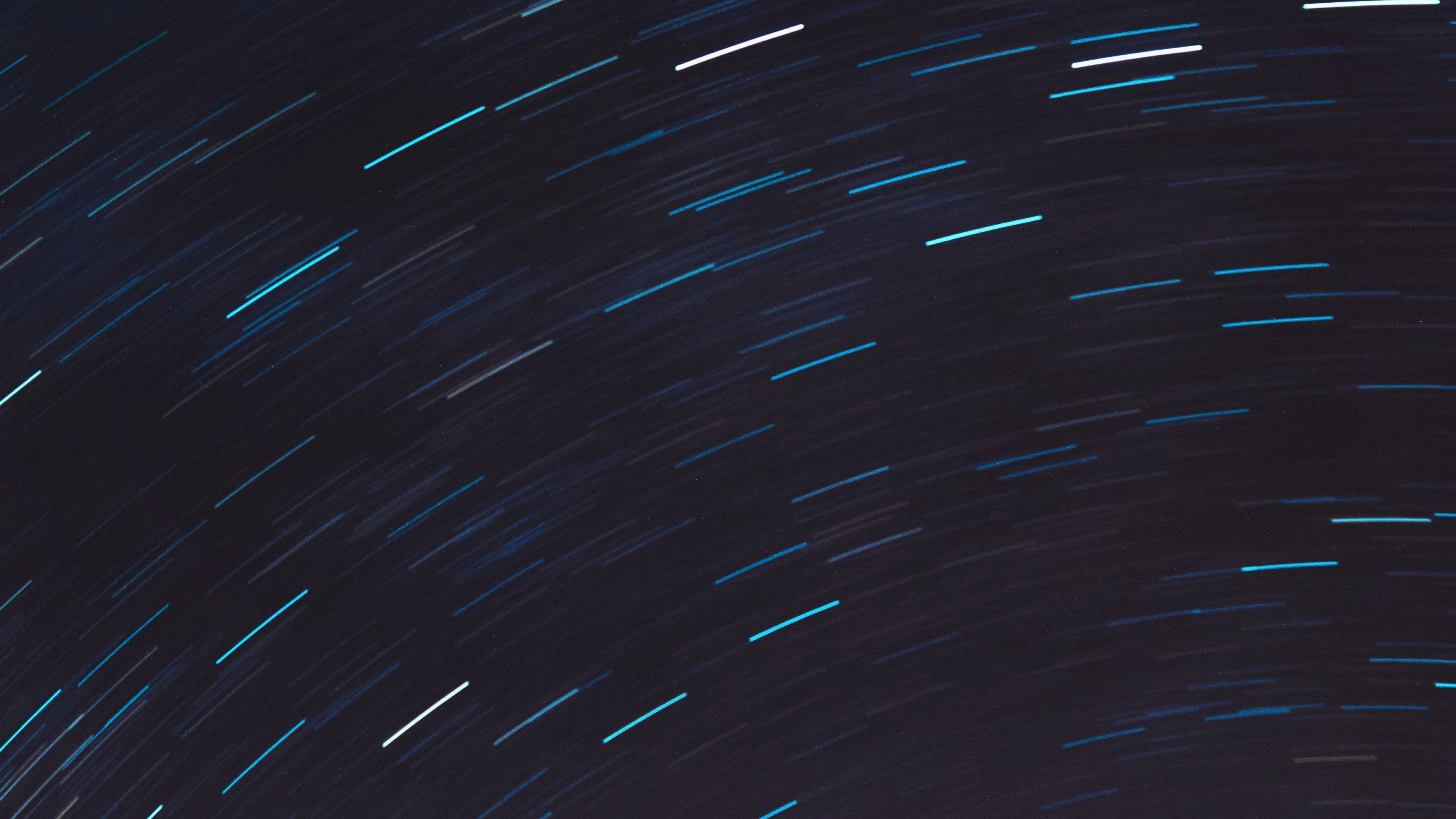 高清极简主义 蓝色 天空 星星 运动 光线轨迹 星星轨迹 高清壁纸 3840×2160