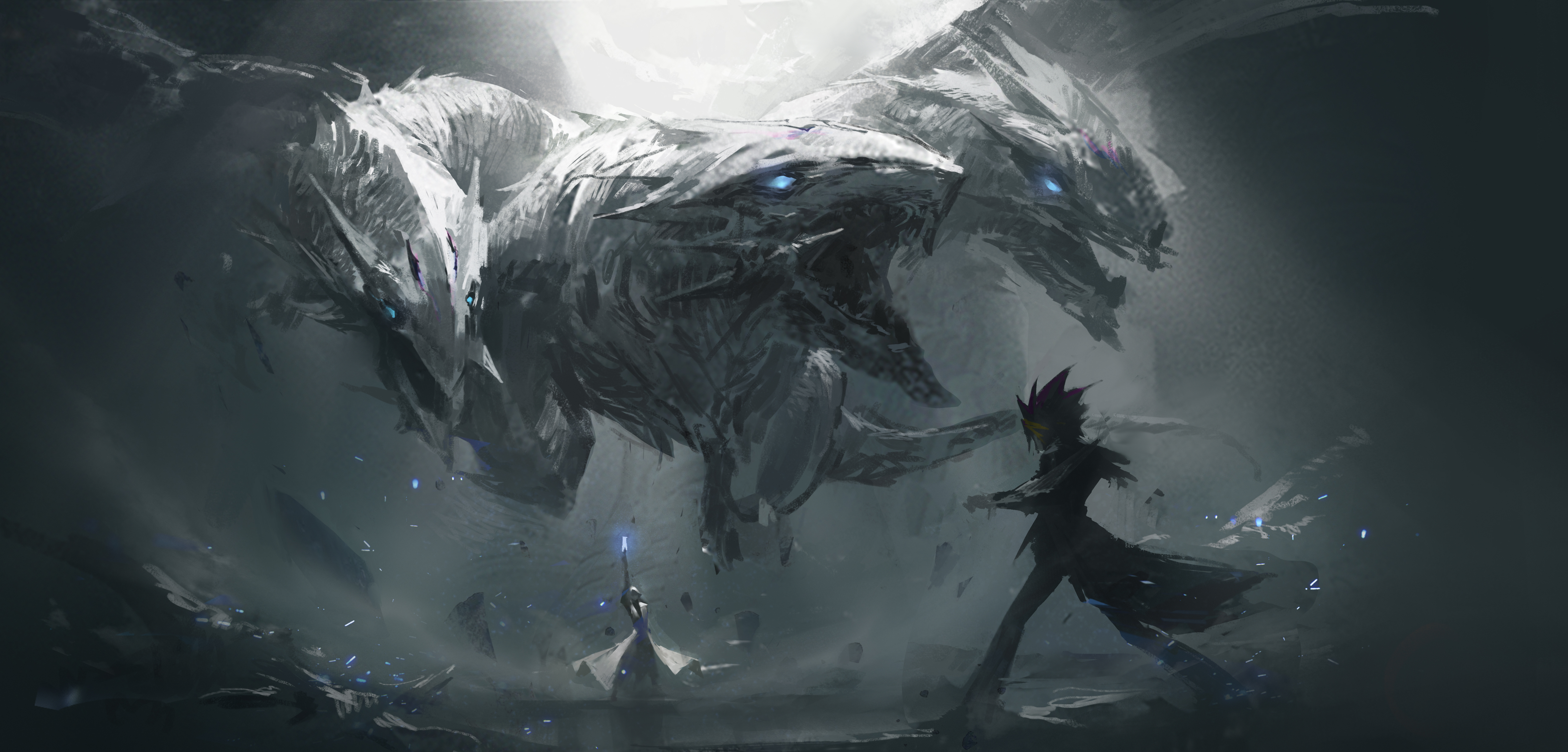 游戏王 交换卡 游戏 蓝眼睛 终极龙 壁纸 5067×2430