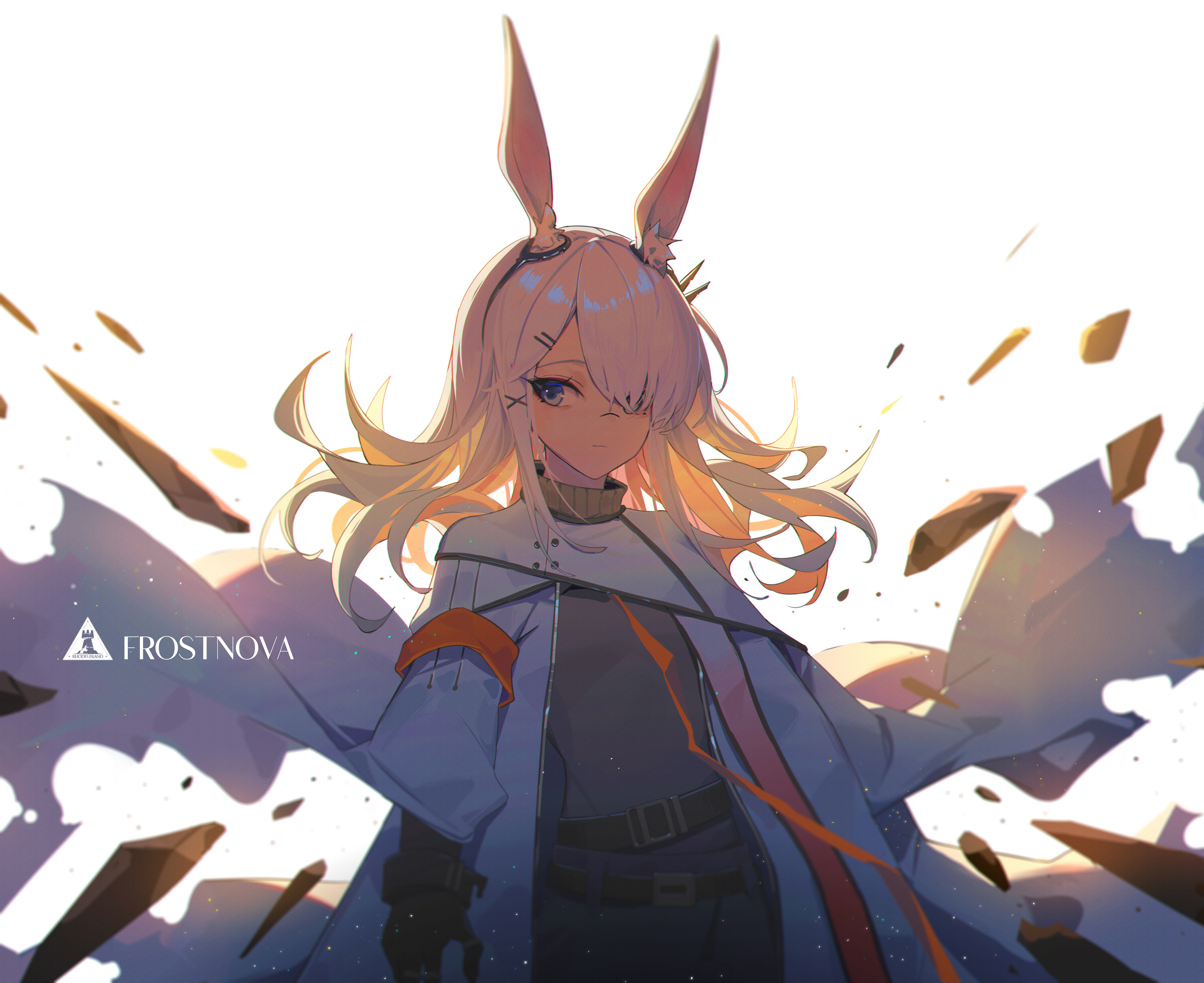 热门动漫 女孩 AI艺术 肖像 明日方舟 兽耳 兔子 兔耳 桌面壁纸 4183×3414