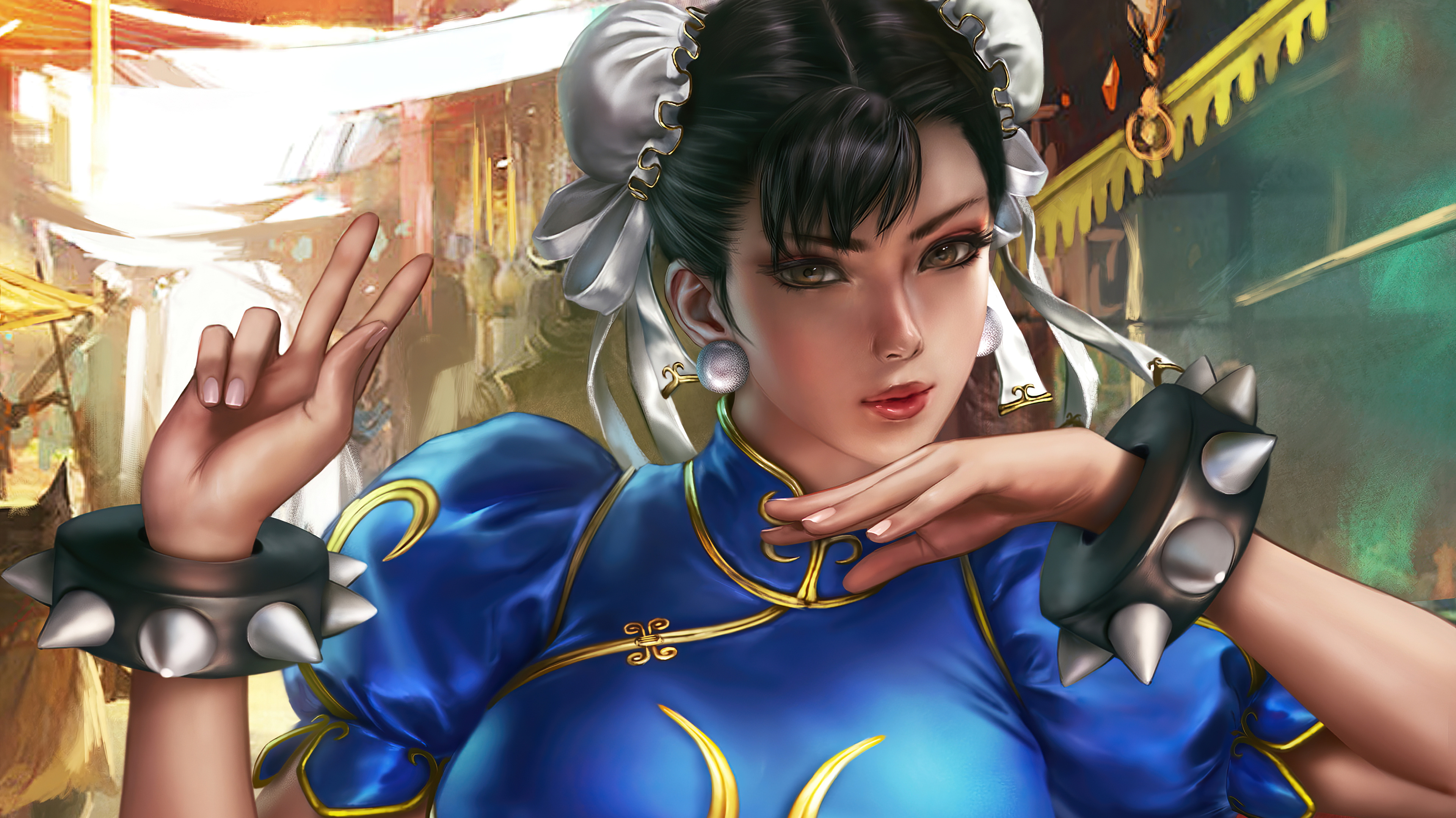游戏CG 角色 春丽 街头霸王 女勇士 手机壁纸 3840×2160