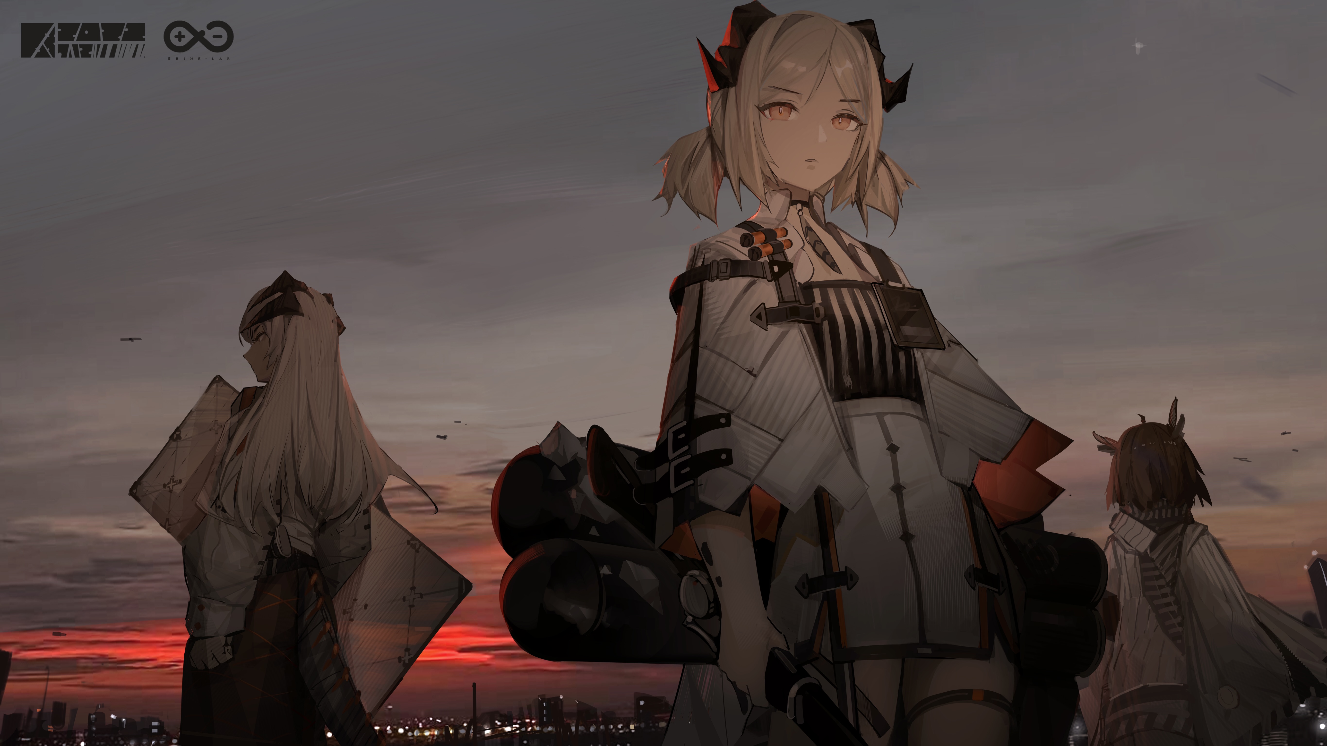 精选金发 动漫 女孩 角 明日方舟 手机壁纸 5462×3072