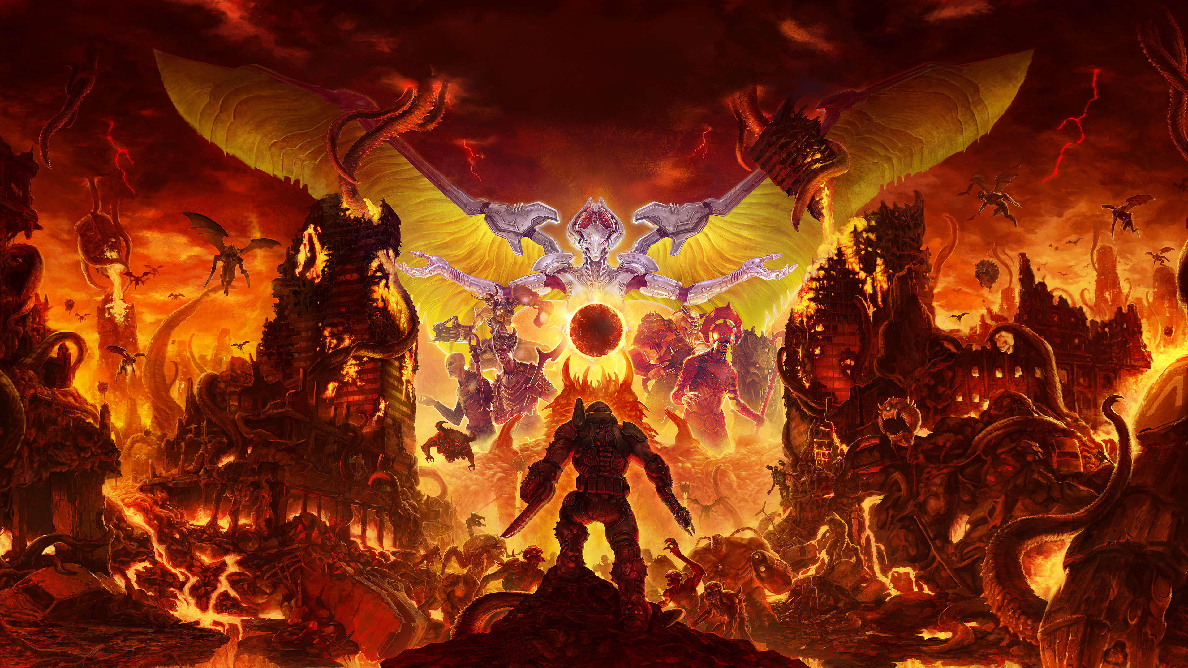 绝美毁灭 游戏 永恒 地狱 恶魔 游戏CG 软件 艺术作品 桌面壁纸 3840×2160