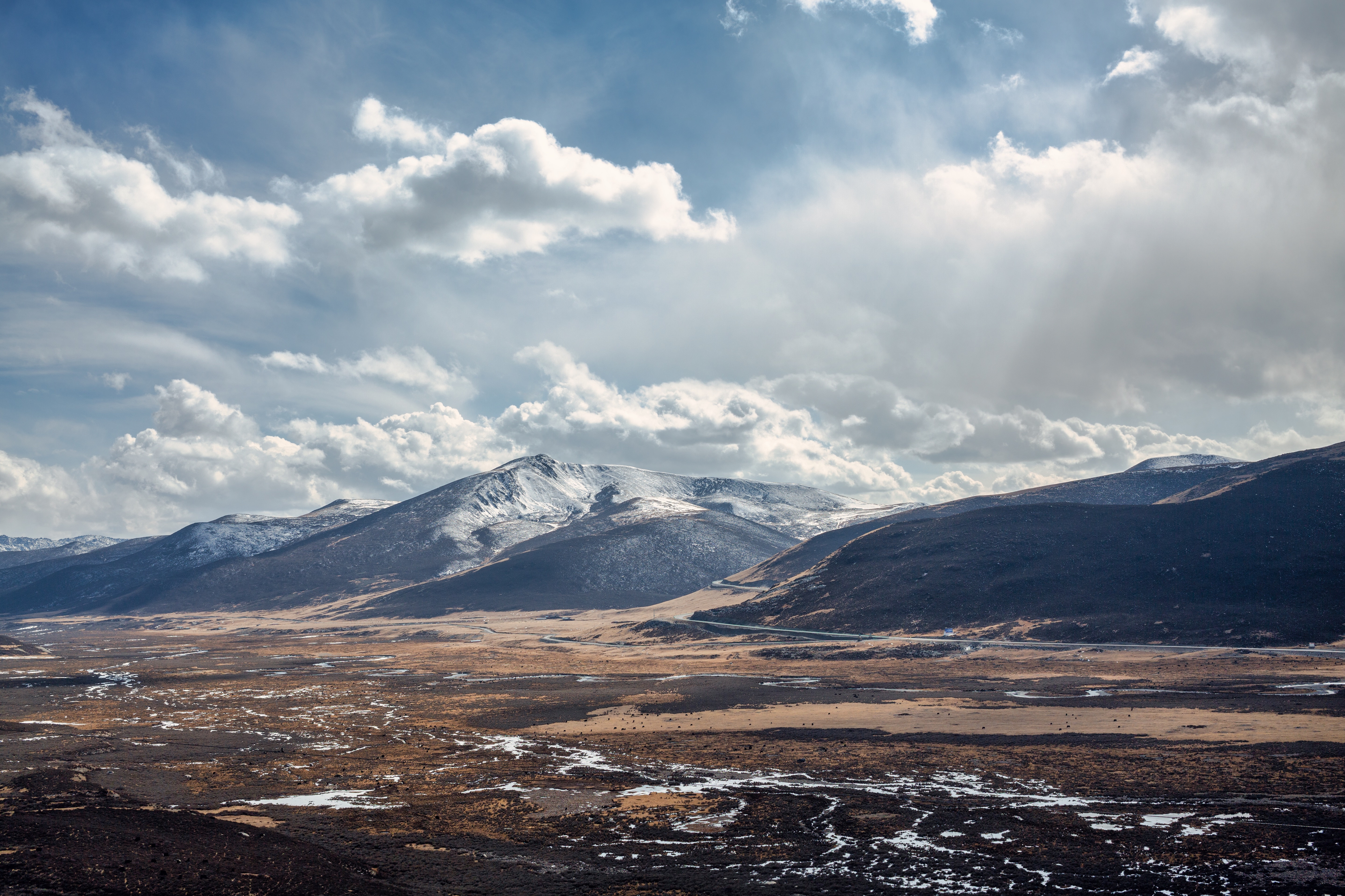 热门山顶 山脉 天空 云 自然 雪 高清壁纸 5760×3840