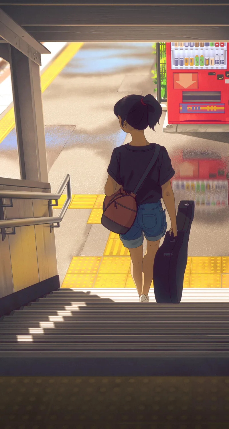 精选动漫 女孩 地铁 手机 壁纸 4096×4096