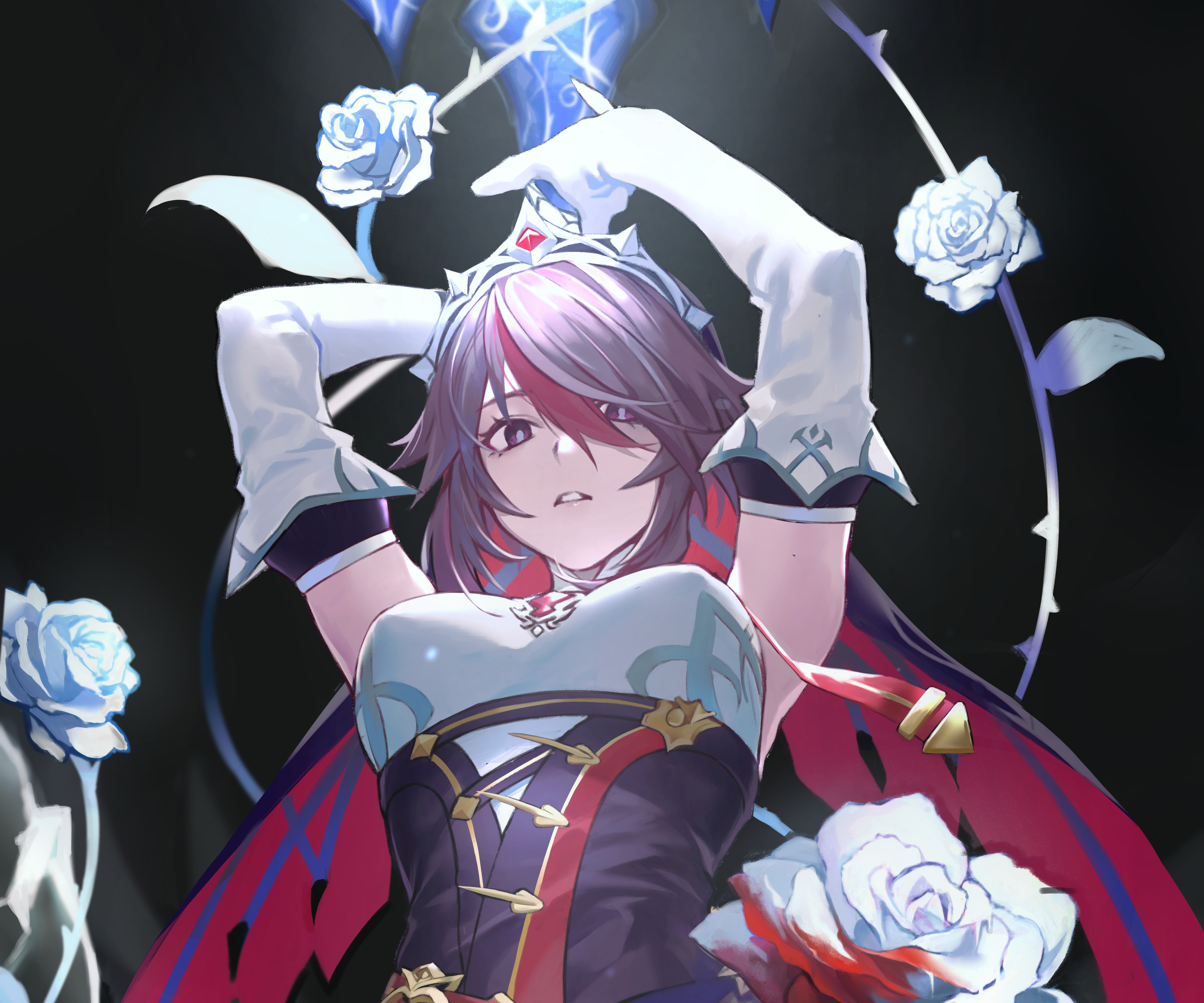 高清举起 武器 原神 罗莎莉亚 壁纸 4961×4134