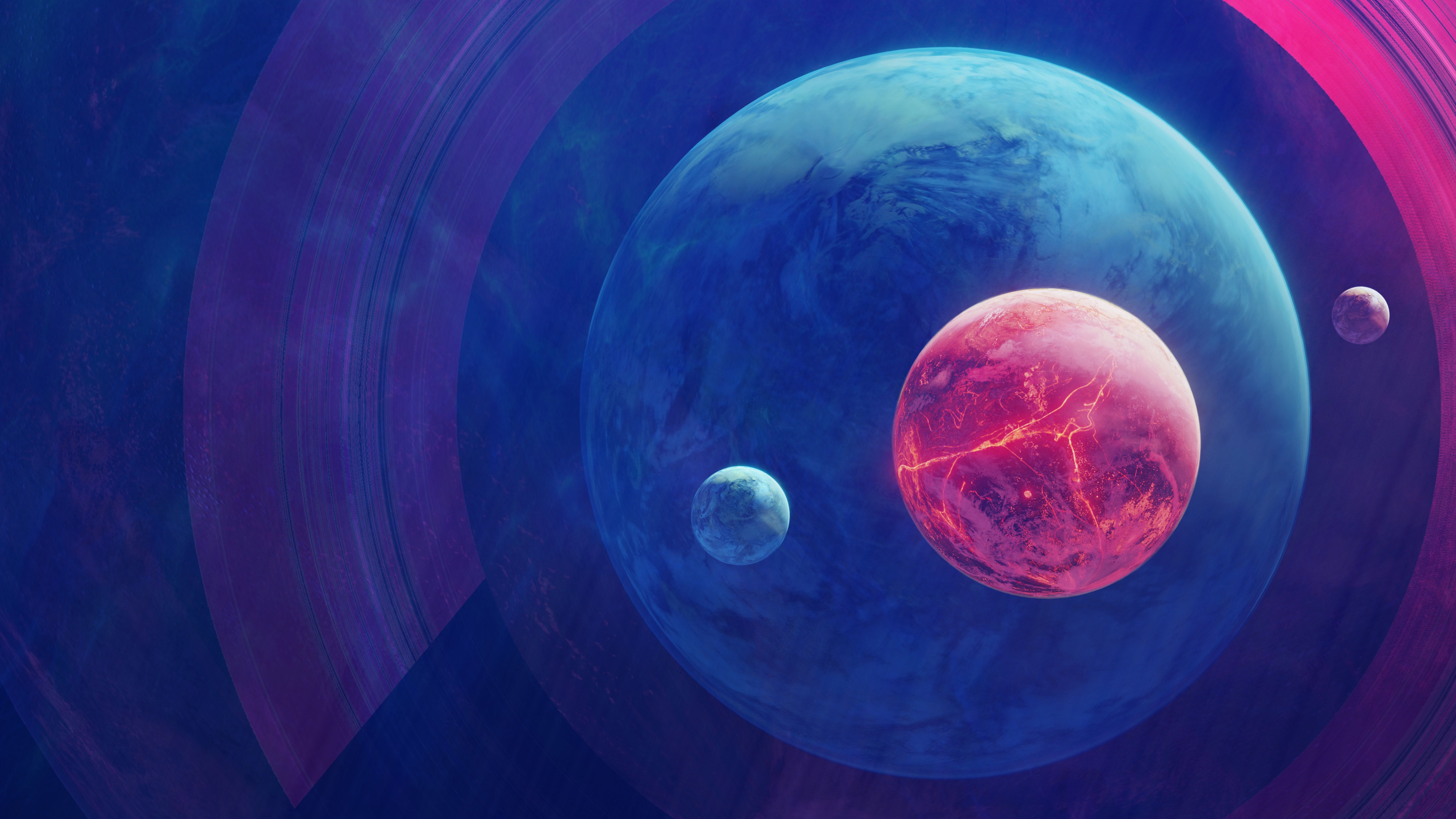 热门太空 行星 月球 伽利 高清壁纸 7680×4320