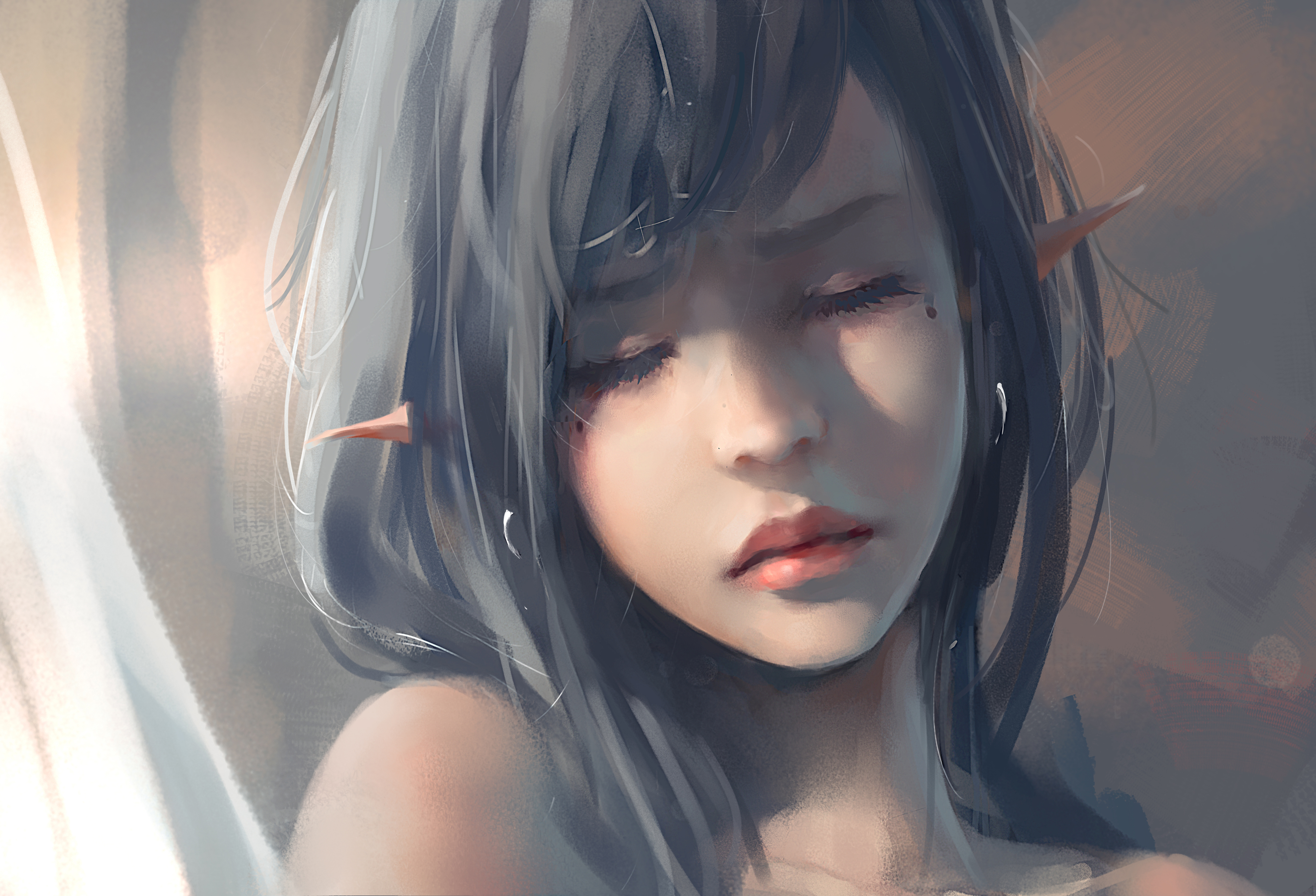 女人 脸 精灵 奇幻女孩 奇幻艺术 图片 高清壁纸 4096×2789