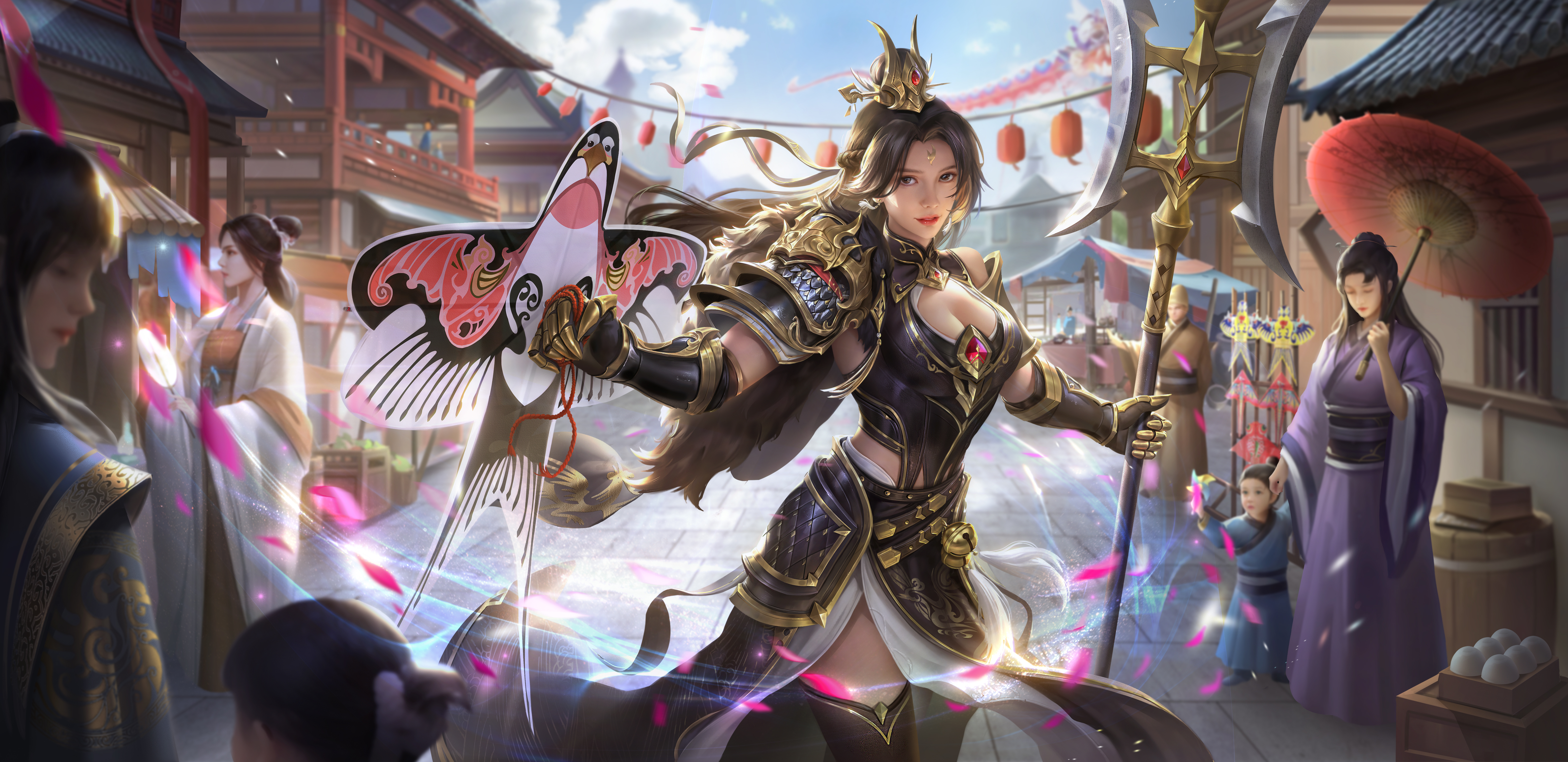 绝美电子游戏 人物 血果沙 三国 女孩 高清壁纸 6098×2963