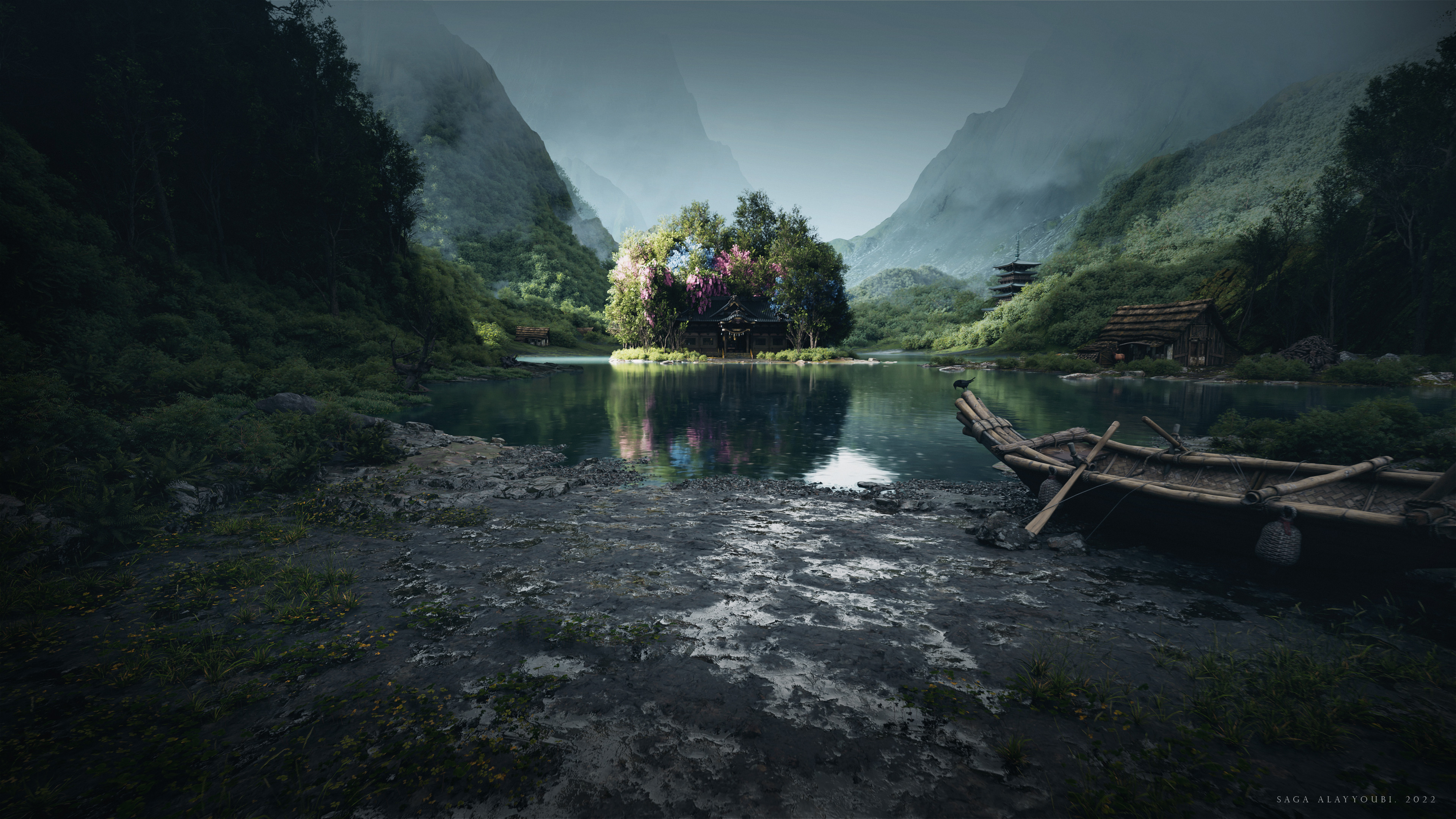自然 风景 AI艺术 环境 森林 虚幻 引擎 4K壁纸 3840×2160