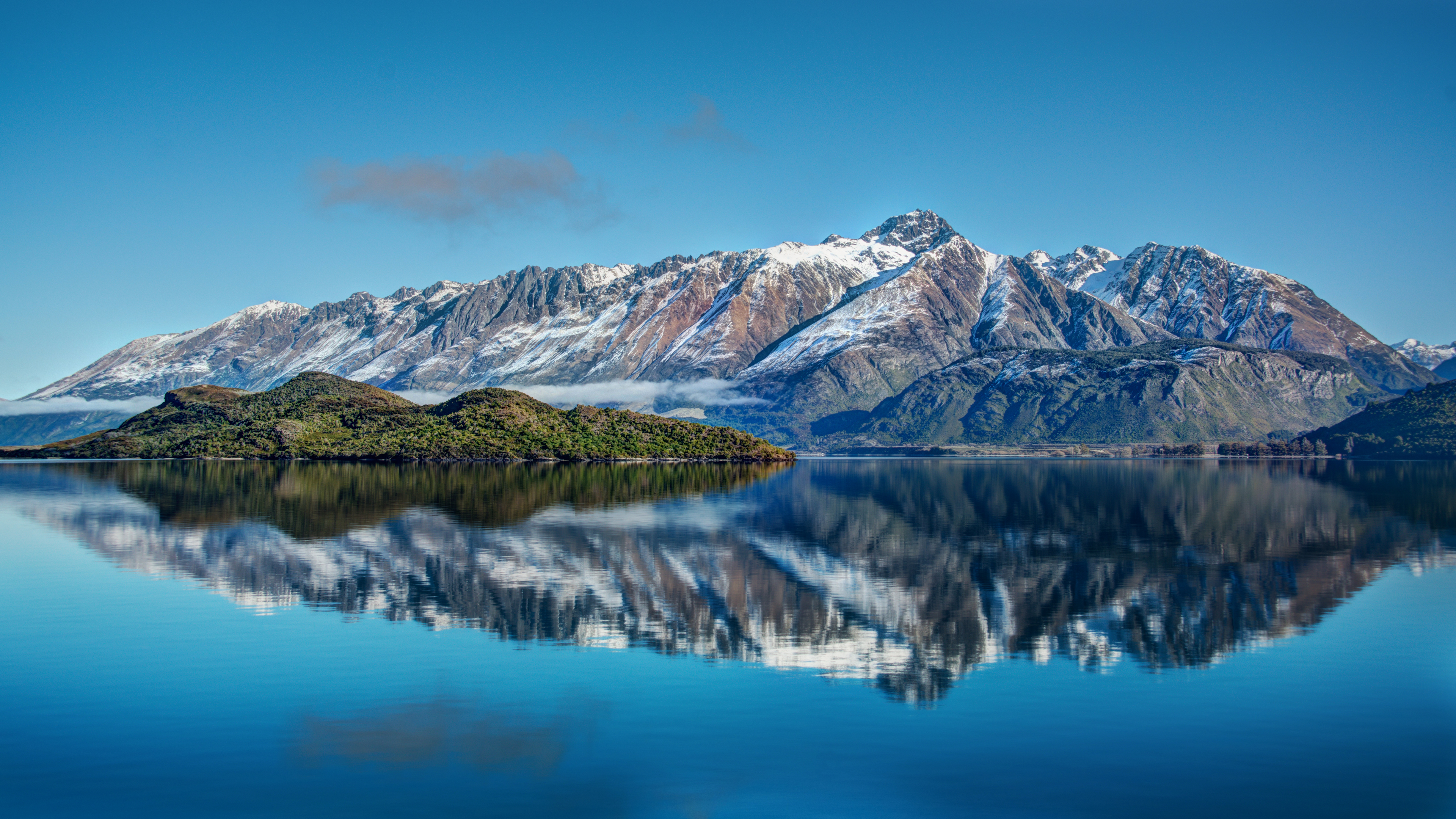 风景 自然 水 倒影 雪 山 天空 壁纸 3840×2160