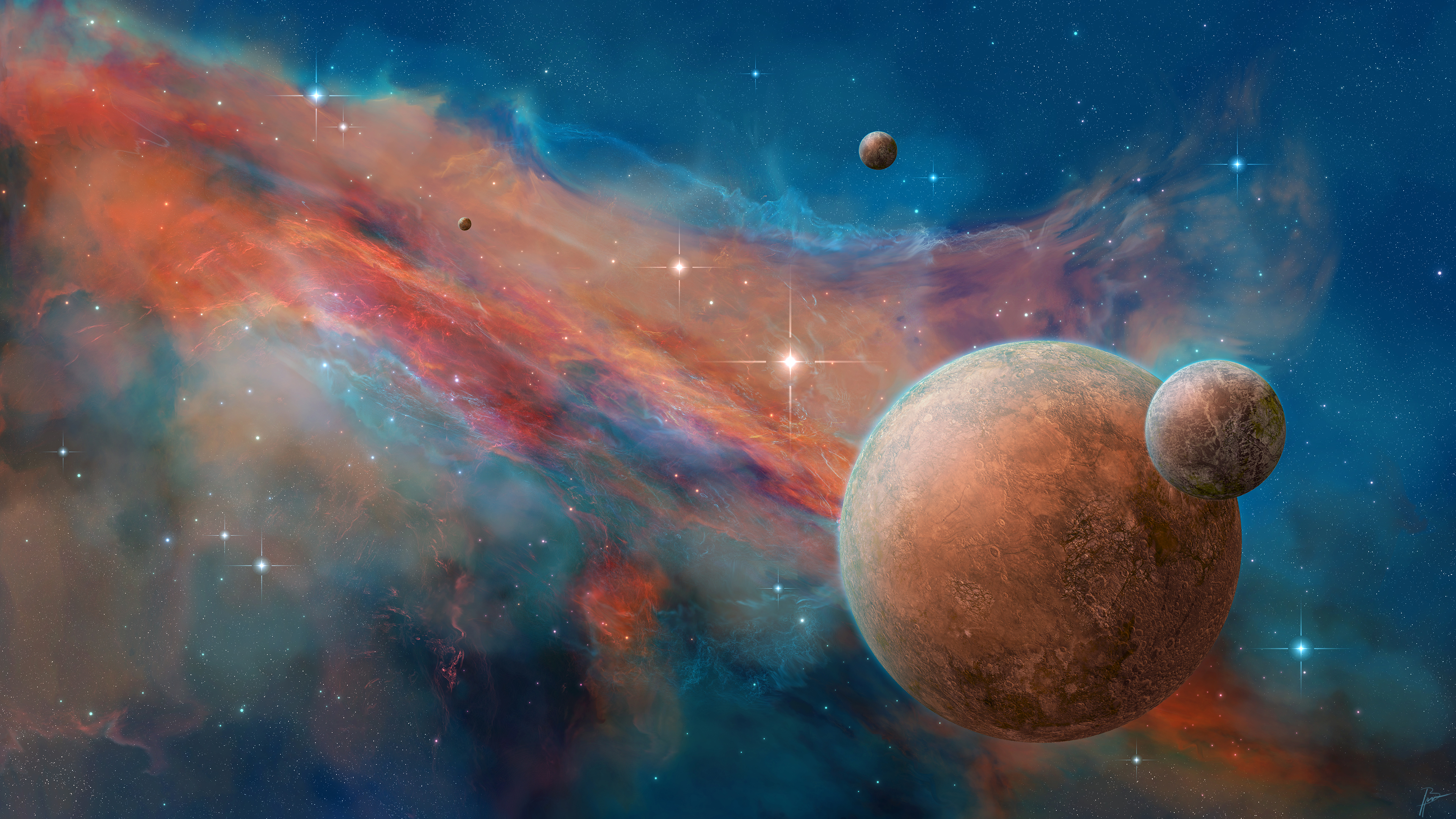 热门爵士乐 太空艺术 星云 高清壁纸 3840×2160