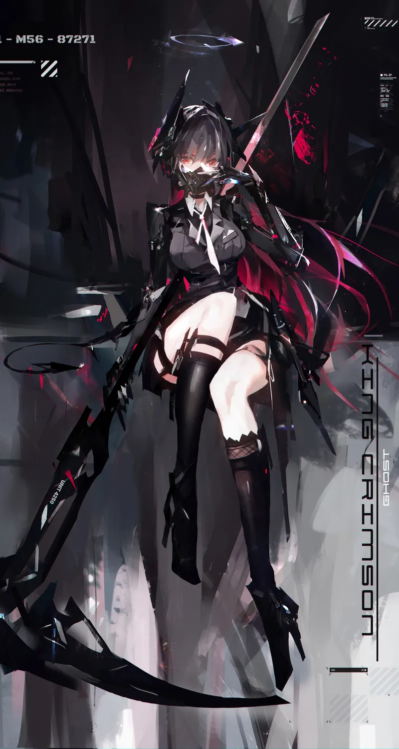 绚丽细胞 艺术家 女人 武器 动漫 女孩 科幻 小说 手机 壁纸 4740×8000