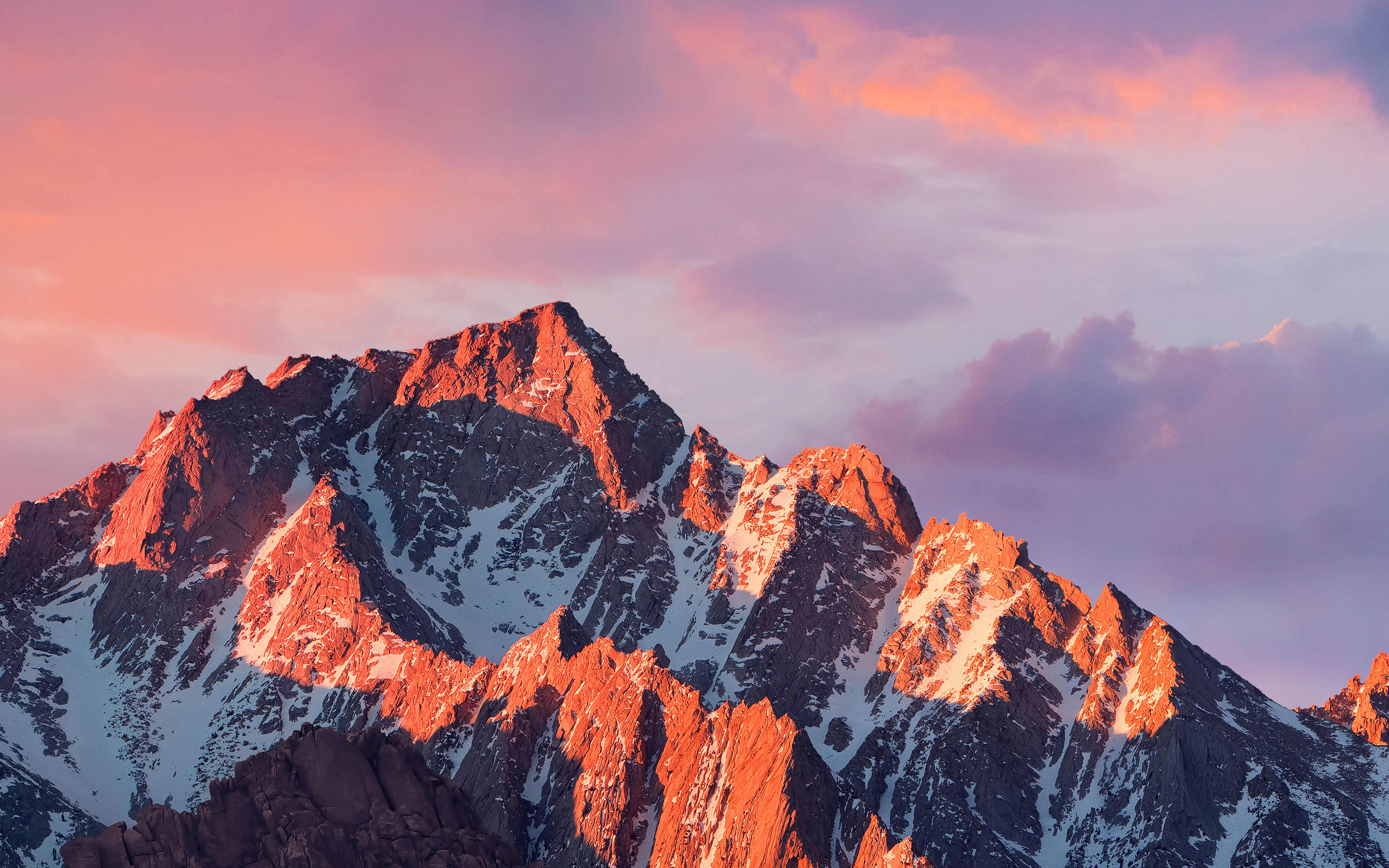唯美摄影 山 雪 云 自然 风景 4K壁纸 3840×2400