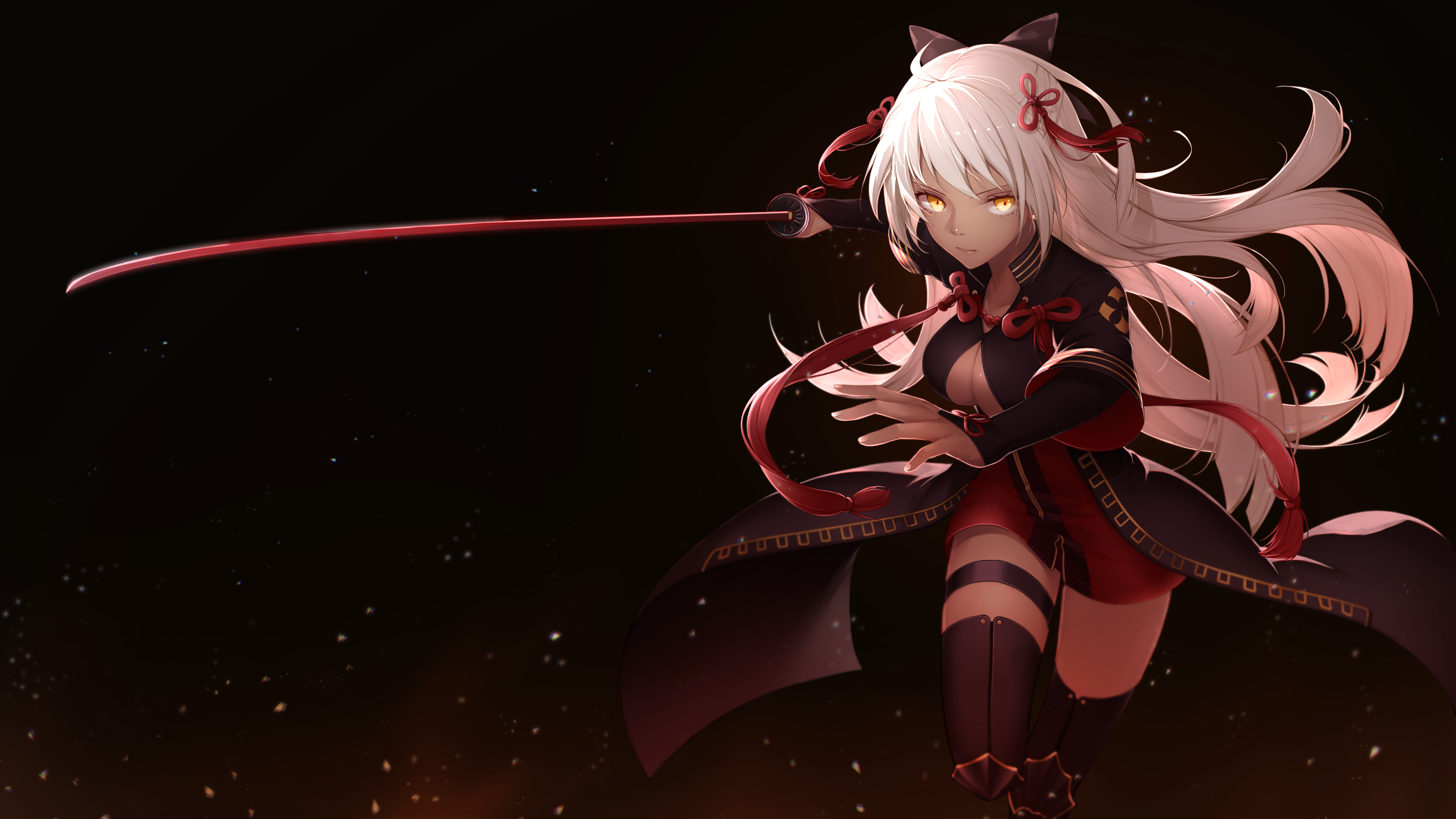 动漫 女孩 剑 刀 4K高清壁纸 3840×2160