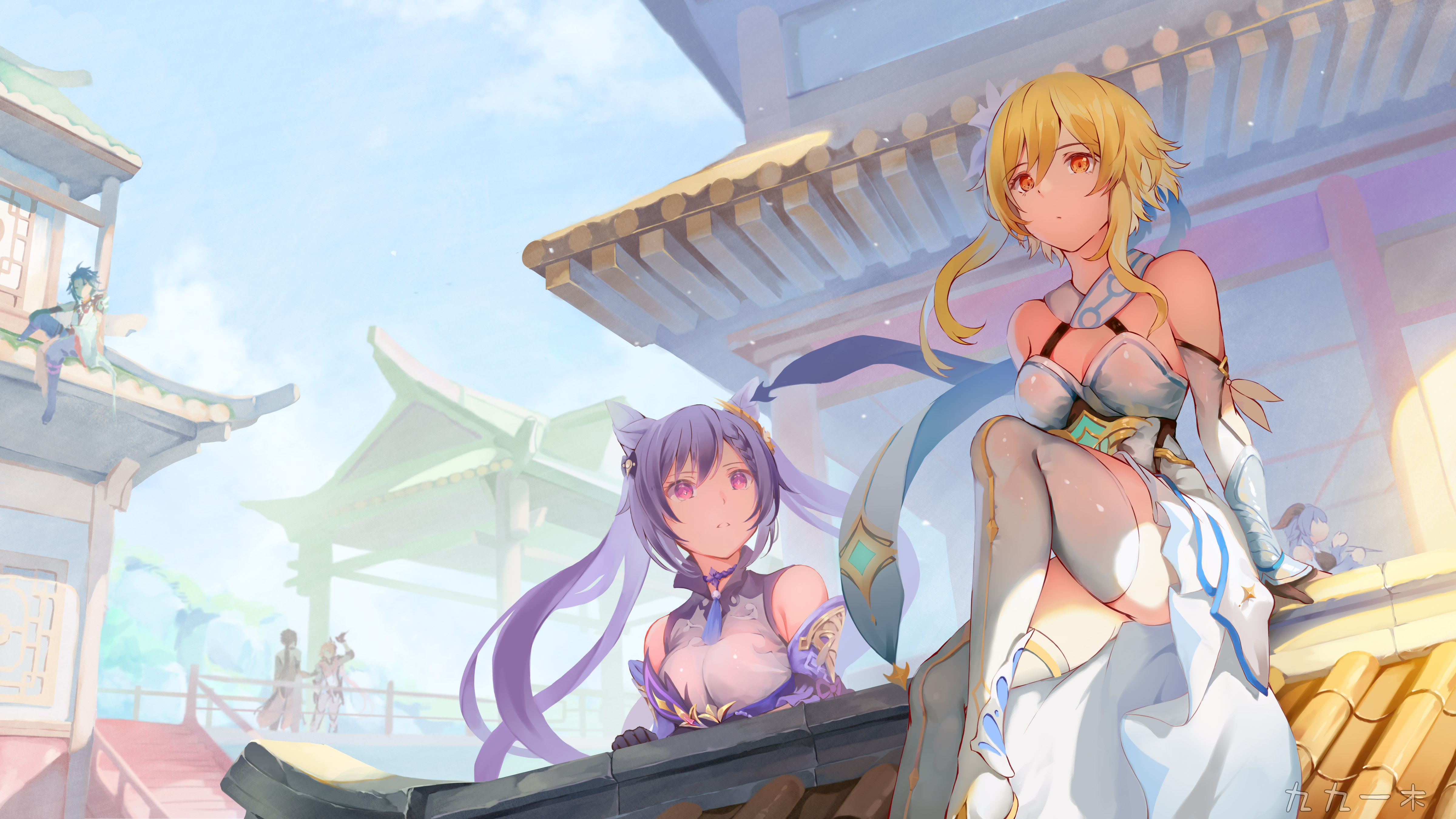 大腿 动漫 女孩 原神 可庆 壁纸 4800×2700